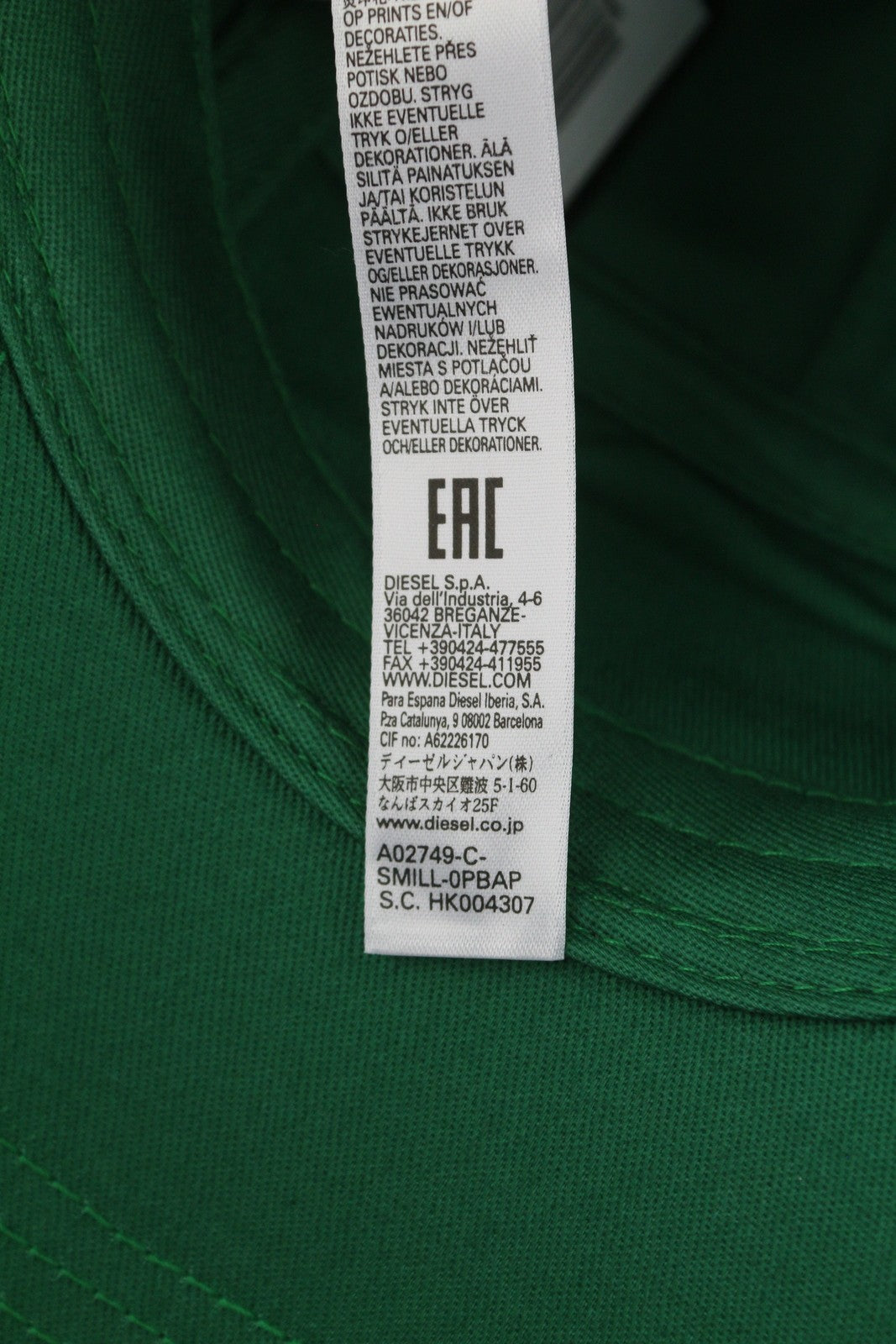 DIESEL C-Smill vyriška kepurė su žalia beisbolo imitacija, siuvinėta visiems metų laikams, laisvalaikio ir unisex stiliaus. 