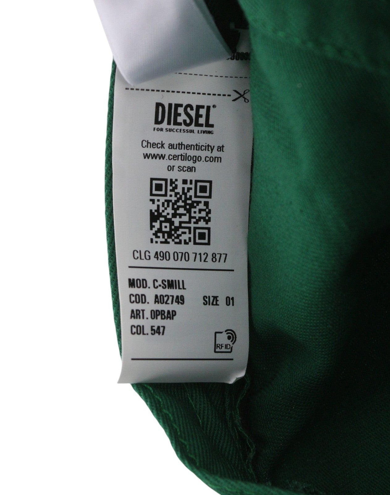 DIESEL C-Smill vyriška kepurė su žalia beisbolo imitacija, siuvinėta visiems metų laikams, laisvalaikio ir unisex stiliaus. 