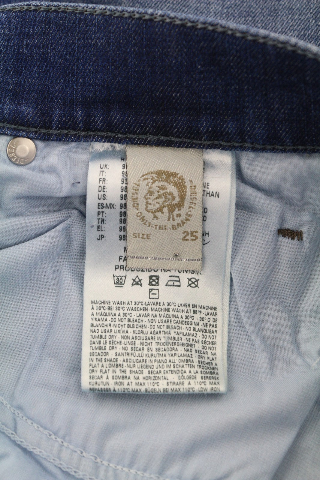 DIESEL Grupee 0836X Womens Jeans W25/L32 Super Slim  Skinny Blue Stretchy