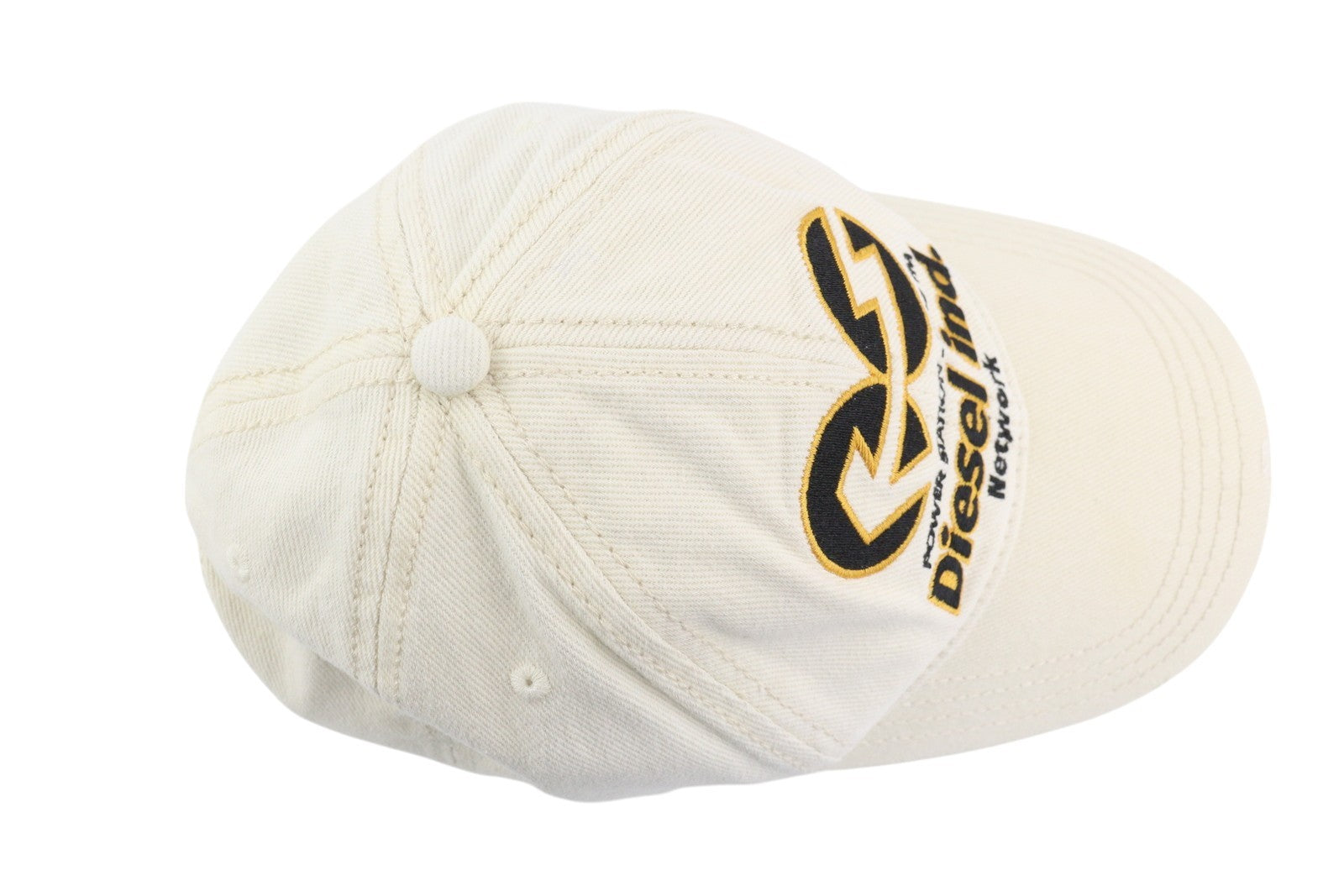 DIESEL C-Syom Men Cap OS White Baseball Embroidered Light Cotton Casual Unisex