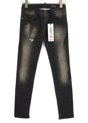 DIESEL Grupee-NE 0835B Womens Jeans W25 Sweat Jogg Slim Skinny Black Stretchy