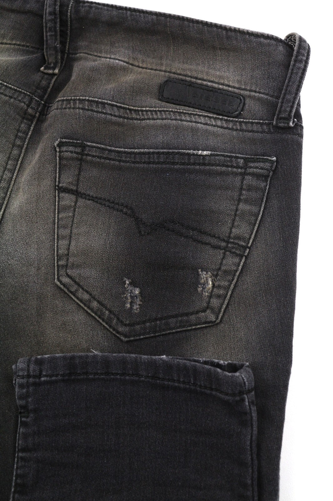 DIESEL Grupee-NE 0835B Womens Jeans W25 Sweat Jogg Slim Skinny Black Stretchy