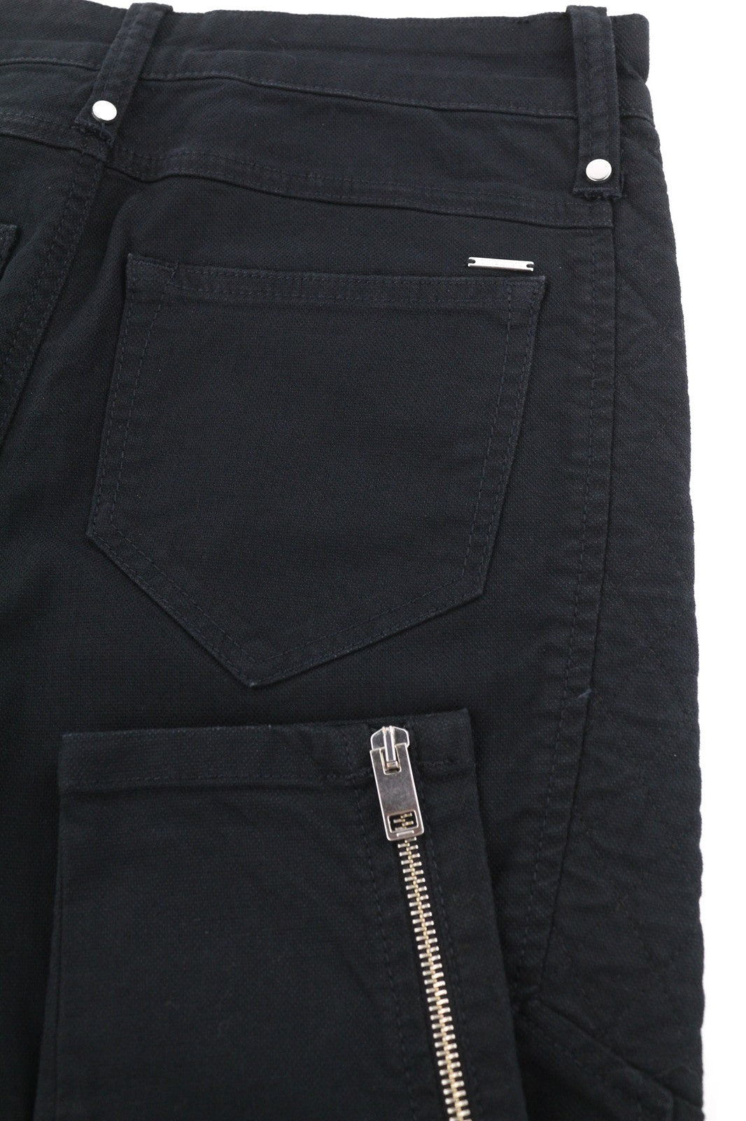 DIESEL P-Amal 00SJLC 0GAJK moteriškos kelnės W27 aptemptos juodos tamprios užtrauktuko detalės 