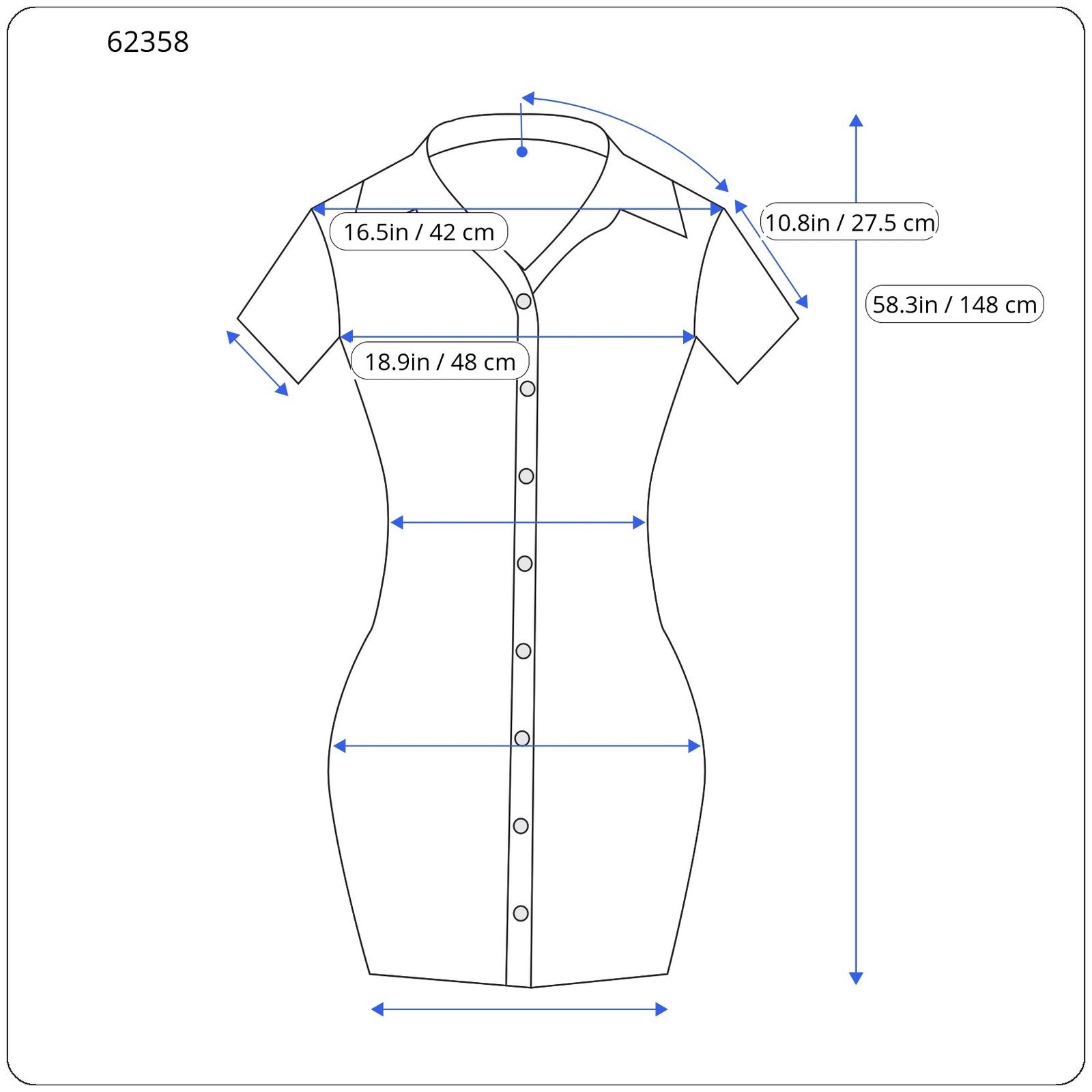 DENHAM Roxanne moteriška žalia ilga suknelė su diržu ir trumpomis rankovėmis, sagomis užsegama apykakle 