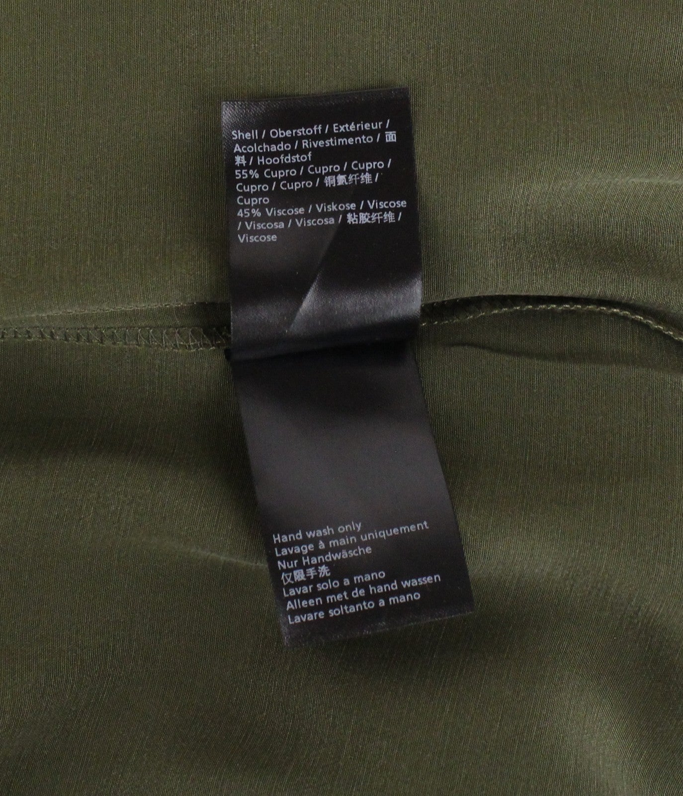 DENHAM Roxanne moteriška žalia ilga suknelė su diržu ir trumpomis rankovėmis, sagomis užsegama apykakle 