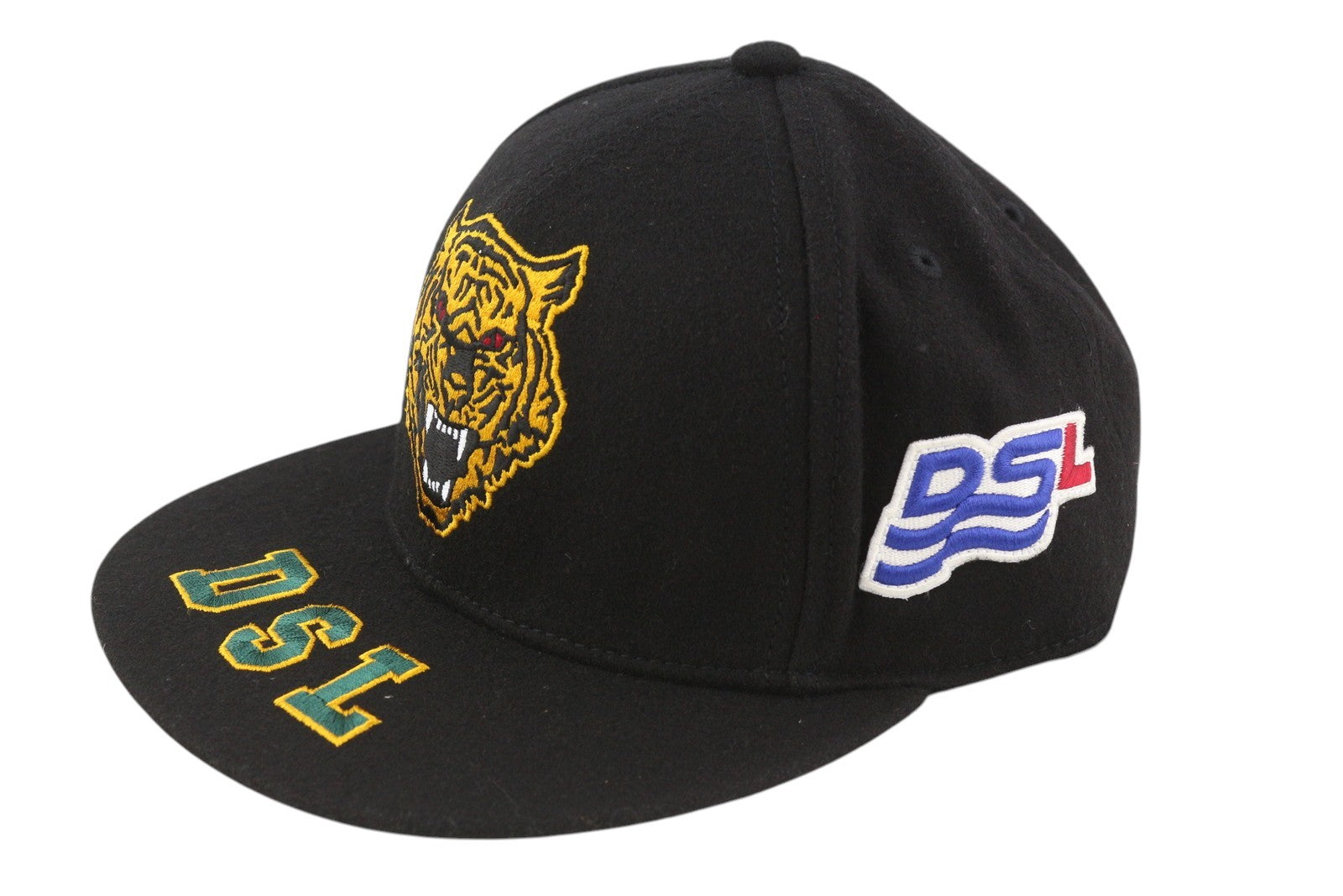 DIESEL C-Vintery vyriška kepurė OS juoda su užsegimu, vilnos mišinio siuvinėta, tamsiai mėlyna, unisex 