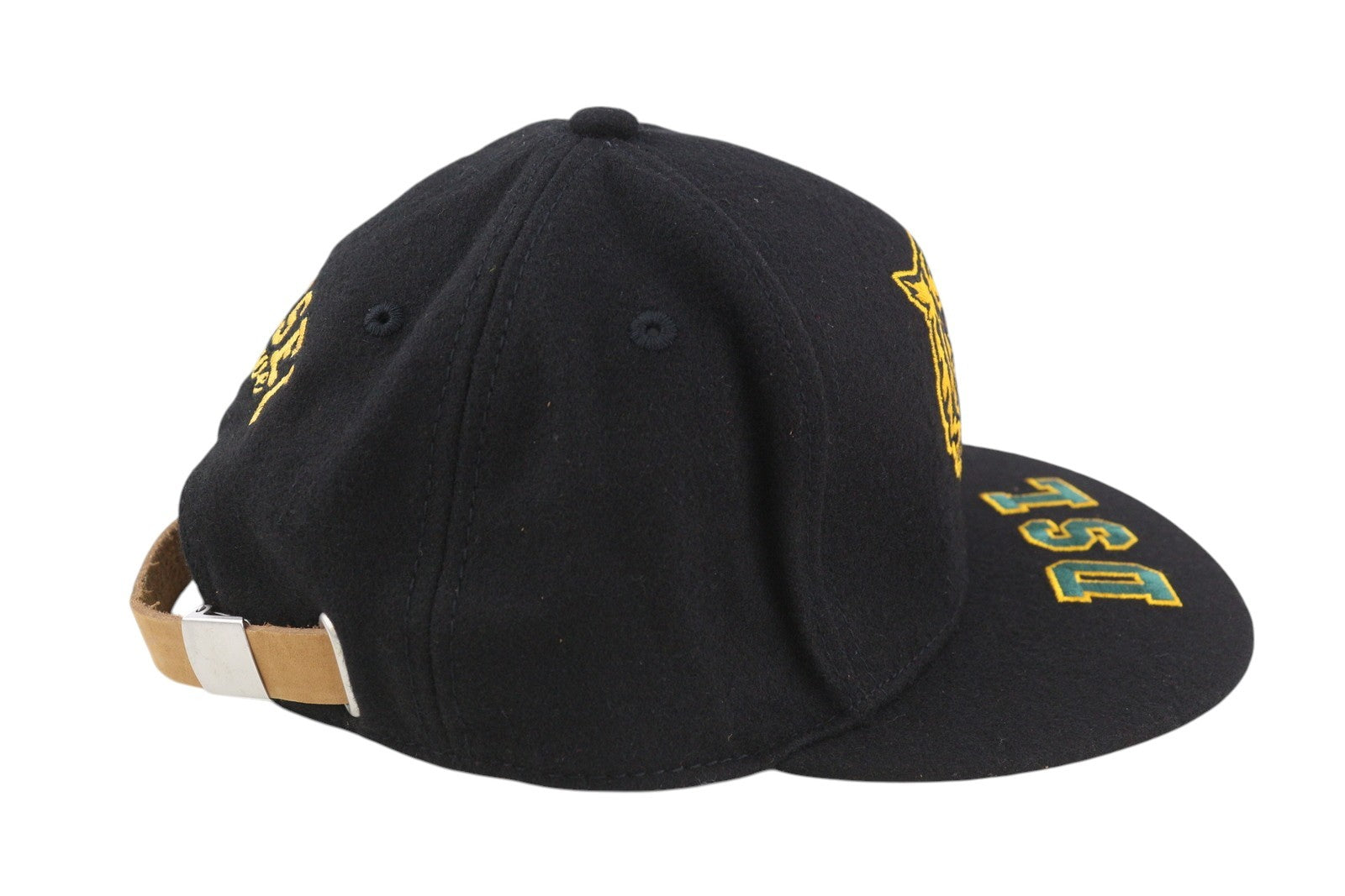 DIESEL C-Vintery vyriška kepurė OS juoda su užsegimu, vilnos mišinio siuvinėta, tamsiai mėlyna, unisex 