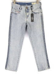 DIESEL Belthy Ankle-C 084FC Womens Jeans W24/L30 Slim Straight Blue Cotton