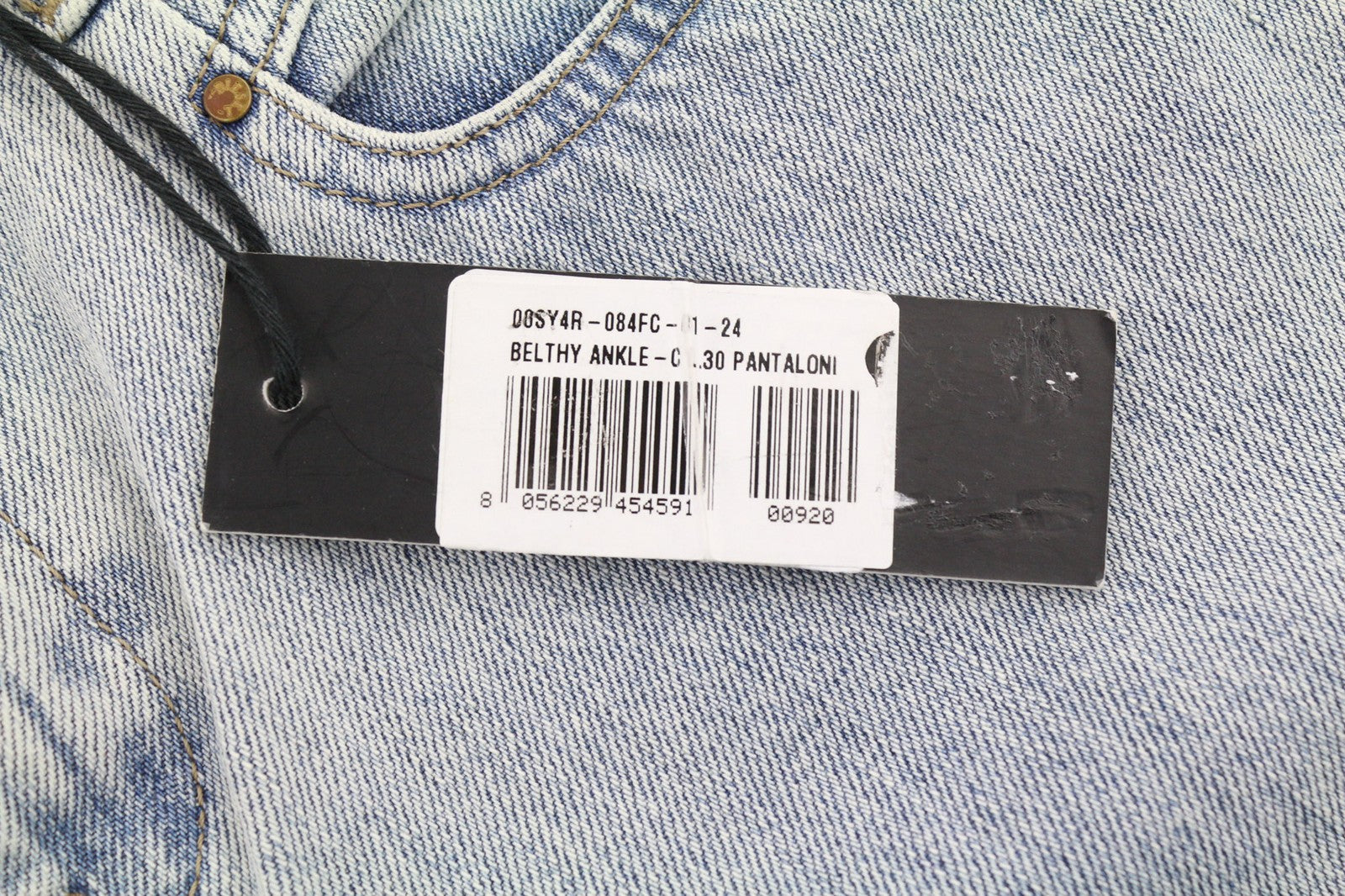 DIESEL Belthy Ankle-C 084FC Womens Jeans W24/L30 Slim Straight Blue Cotton