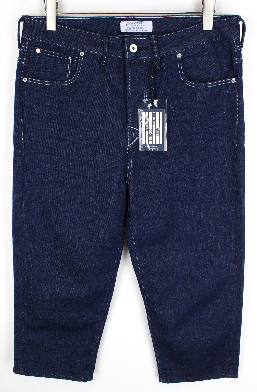 SCOTCH & SODA Ams Blauw Men's W32/L32 Loose Fit Blue 5-Pocket Button-Fly Jeans