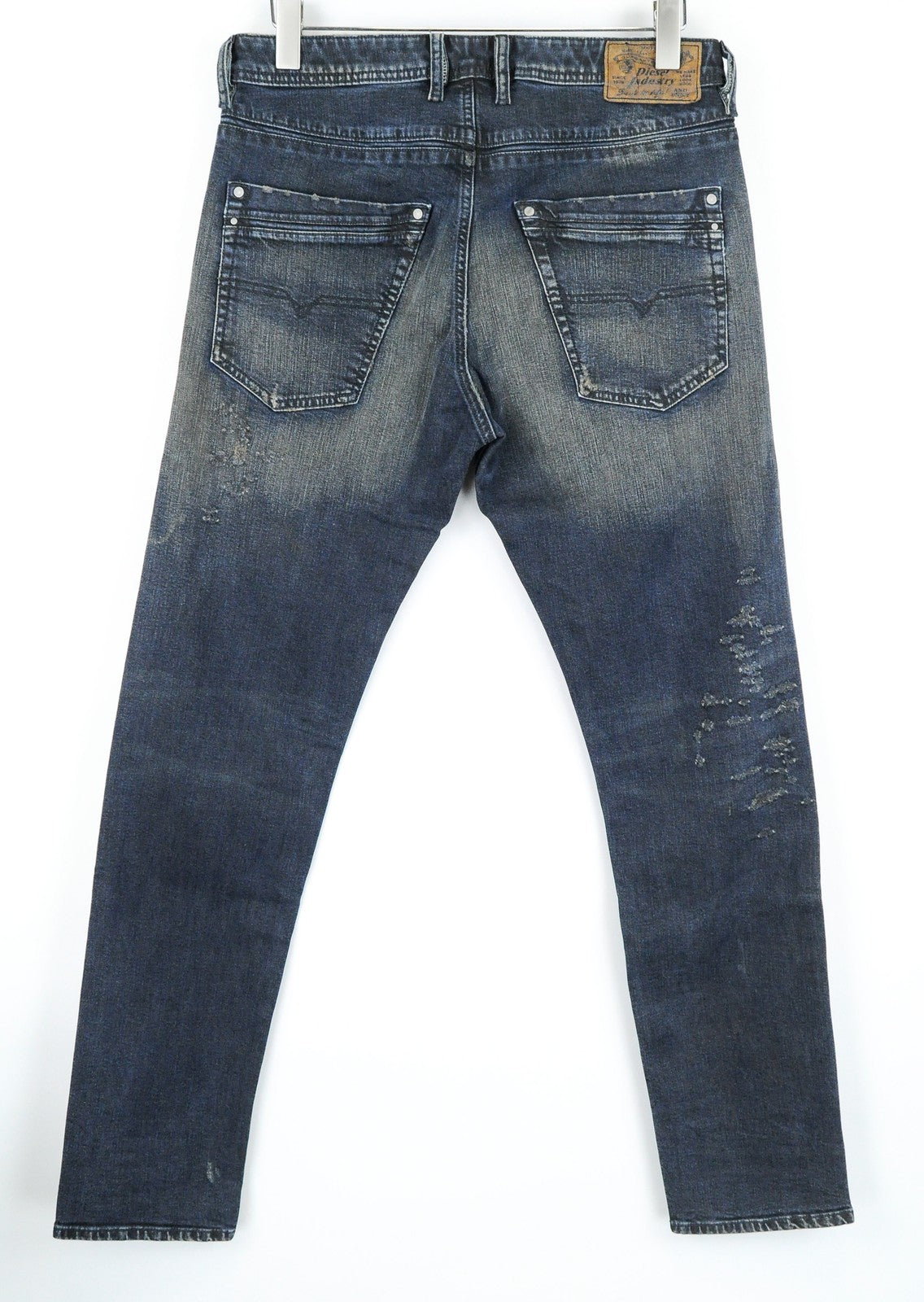 DIESEL Krayver R48XU vyriški džinsai W31/L32 Slim Carrot Fit mėlyni tamprūs džinsai 