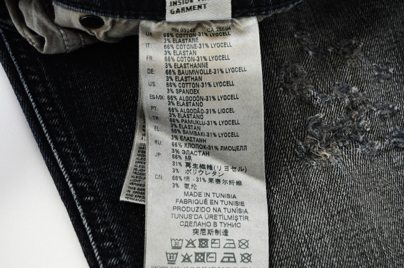 DIESEL Krayver R48XU vyriški džinsai W31/L32 Slim Carrot Fit mėlyni tamprūs džinsai 