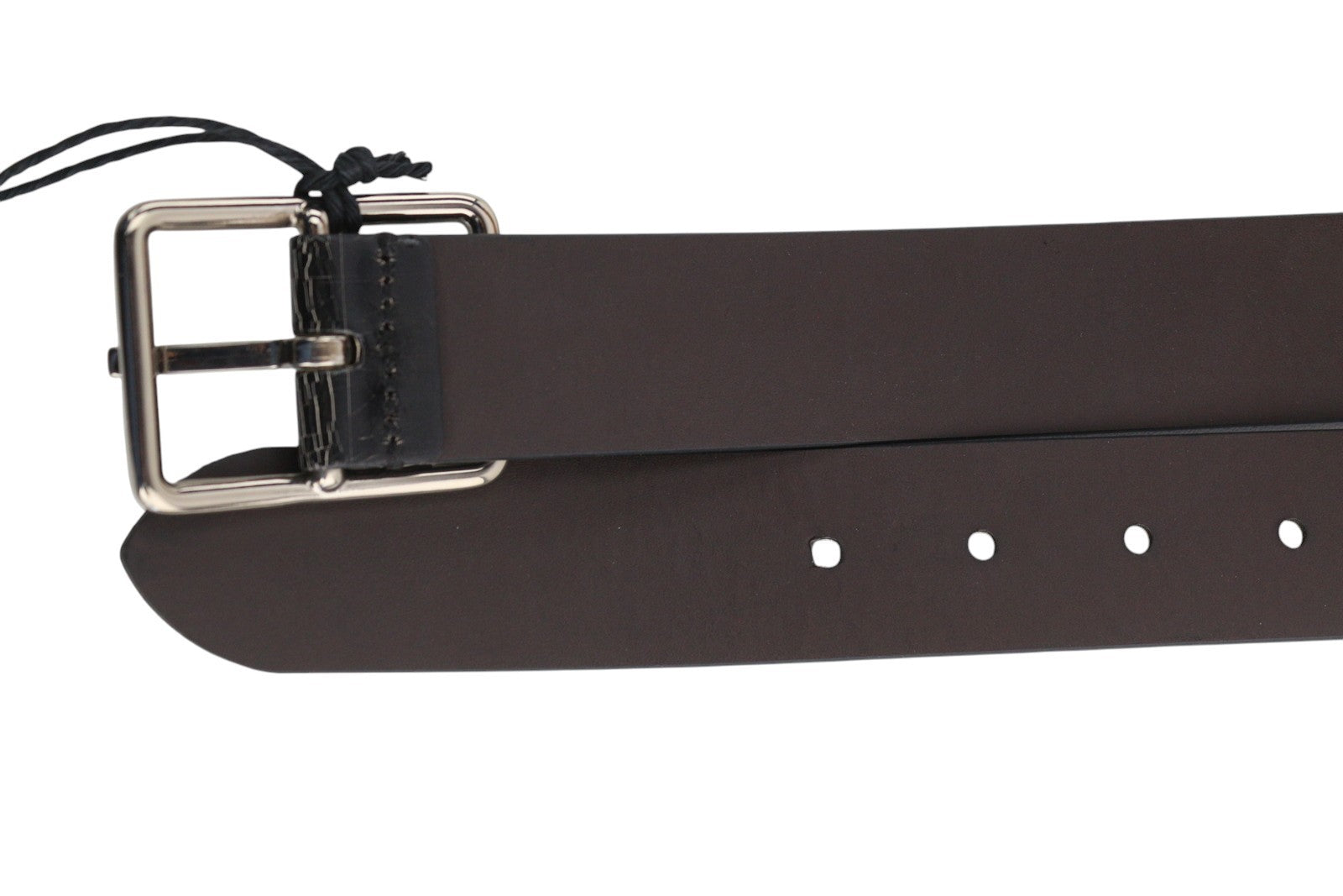DIESEL B-Photo Men Belt 95 CM Reversible Leather Silver Tone Buckle Closure Dark