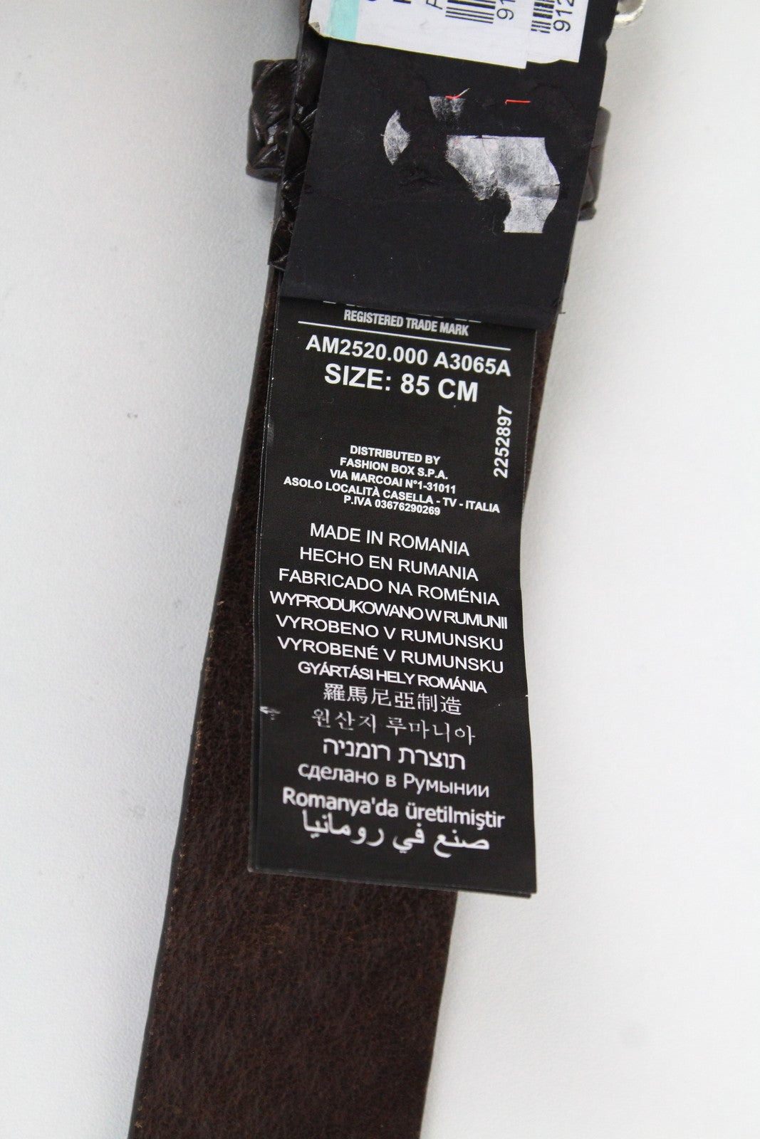 REPLAY vyriškas 85 CM rudas grynos odos diržas su sendinto metalo sagtimi laisvalaikiui 