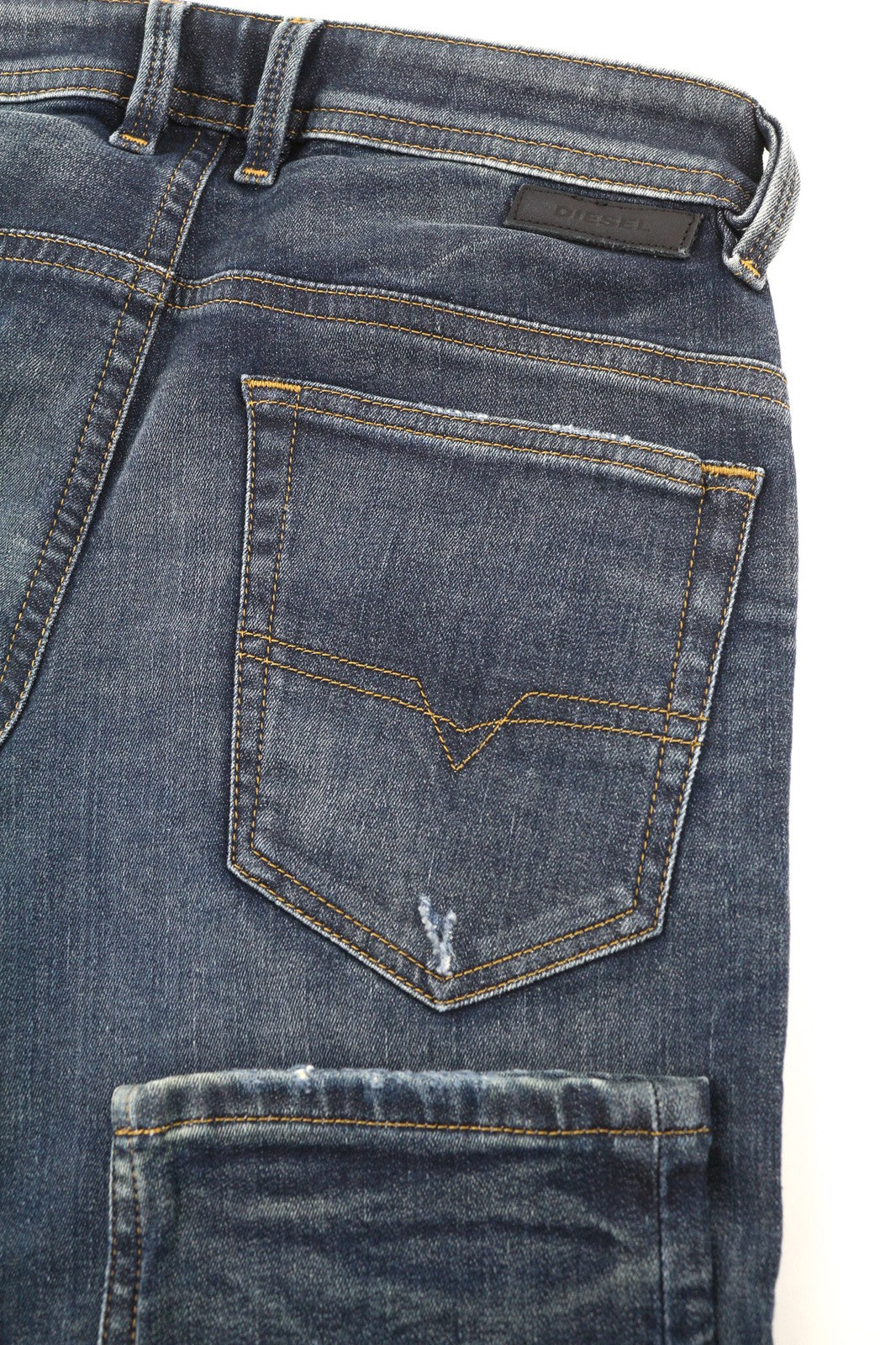 DIESEL Thommer-T 087AI vyriški džinsai W26 Sweat Jogg Slim Distressed mėlyna, elastinga 