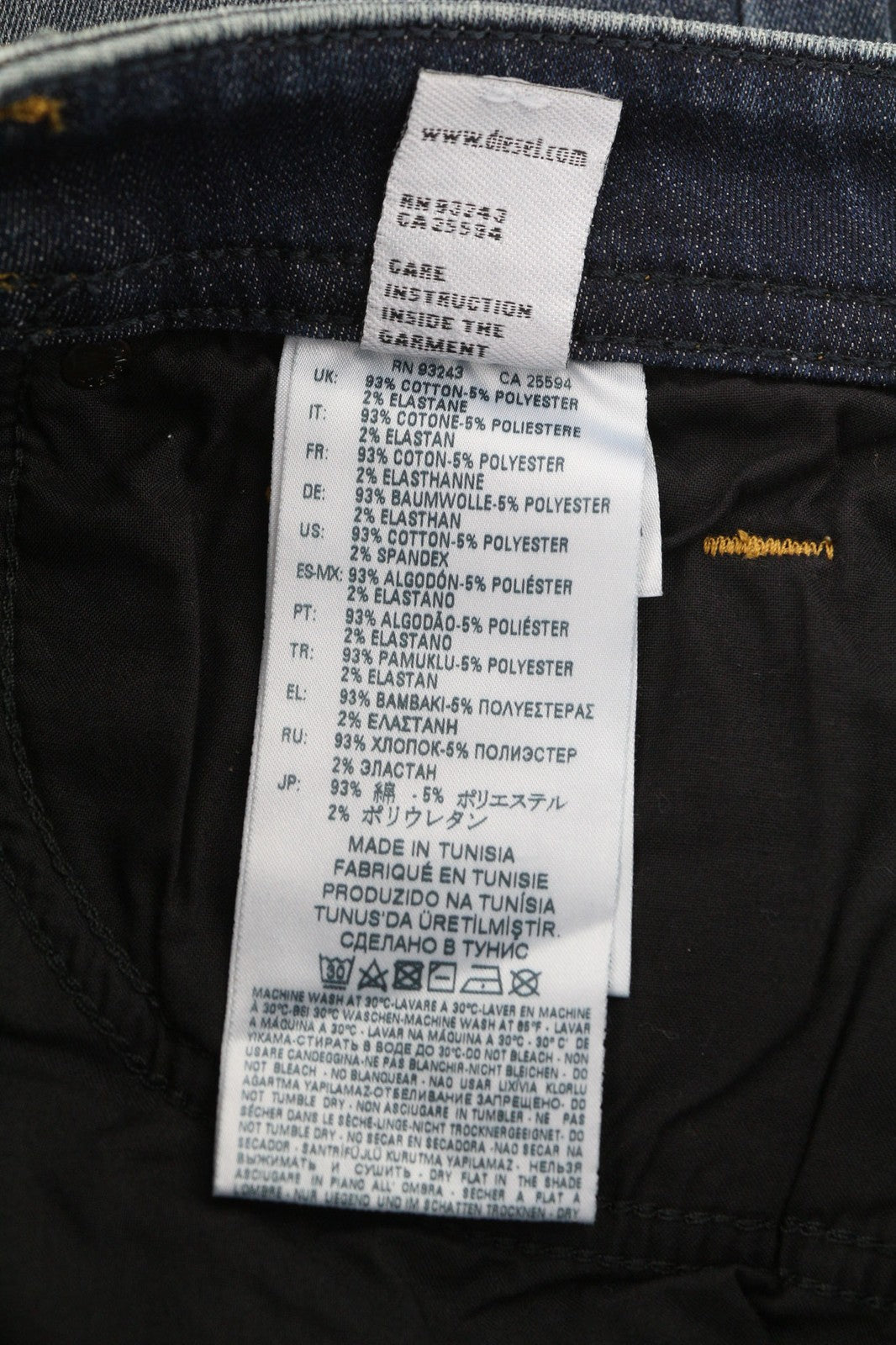 DIESEL Thommer-T 087AI vyriški džinsai W26 Sweat Jogg Slim Distressed mėlyna, elastinga 