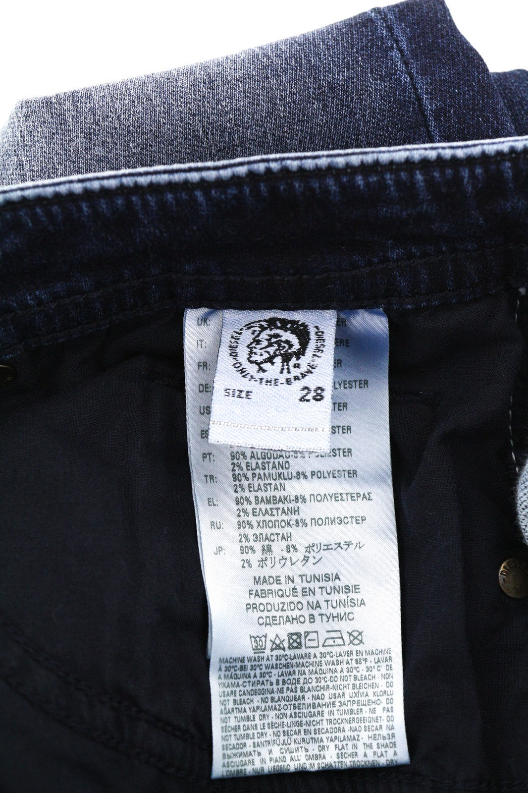 DIESEL Thommer CB-NE 0699Z Vyriški džinsai W28 Sweat Jogg Slim Blue elastingi 