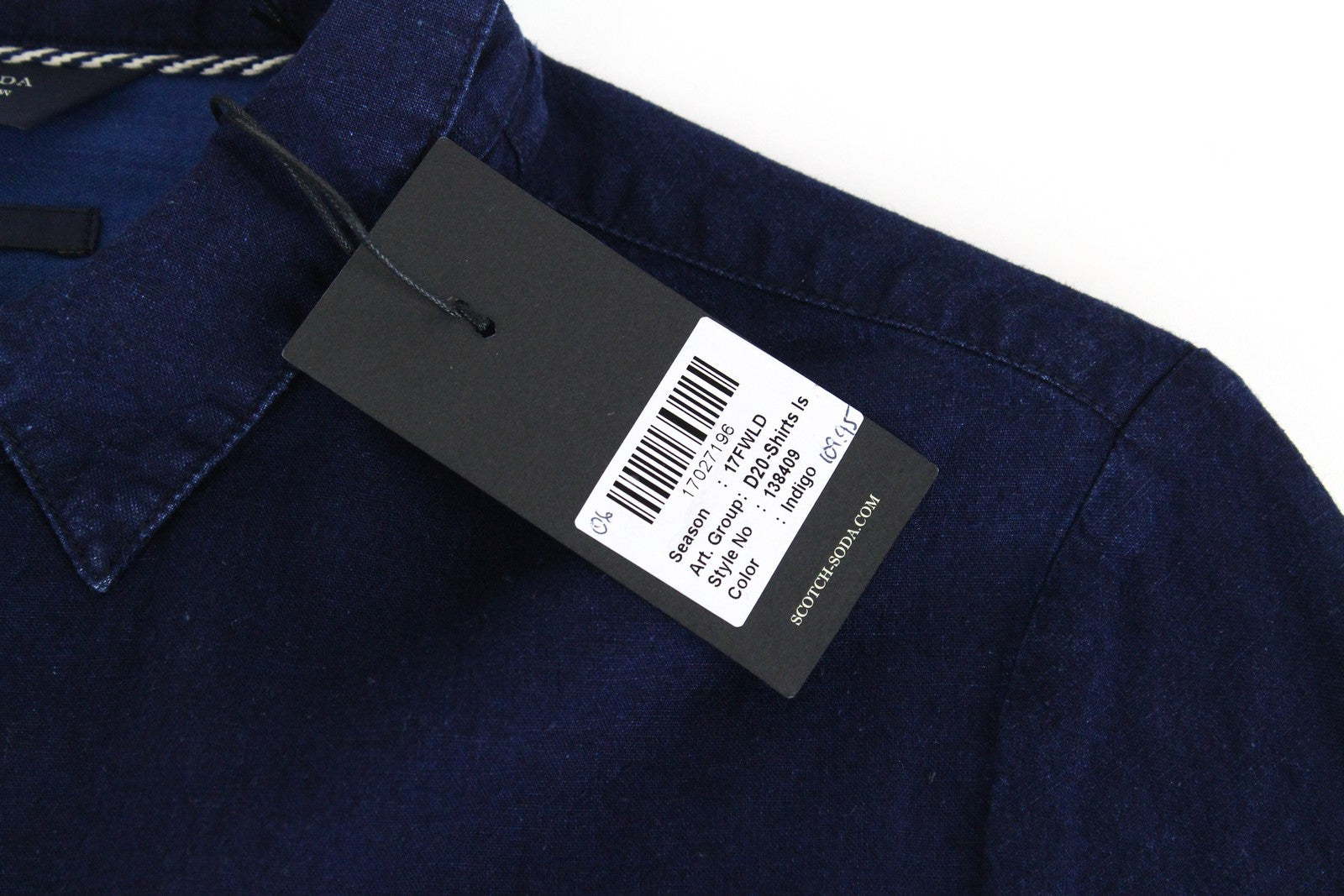 SCOTCH & SODA Ams Blauw Men's ~M Blue Denim Shirt Long Sleeve Button-Up