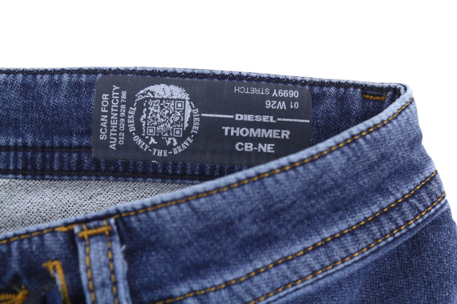 DIESEL Thommer CB-NE 0699Y Mens Jeans W26 Sweat Jogg Slim Blue Stretchy Washed