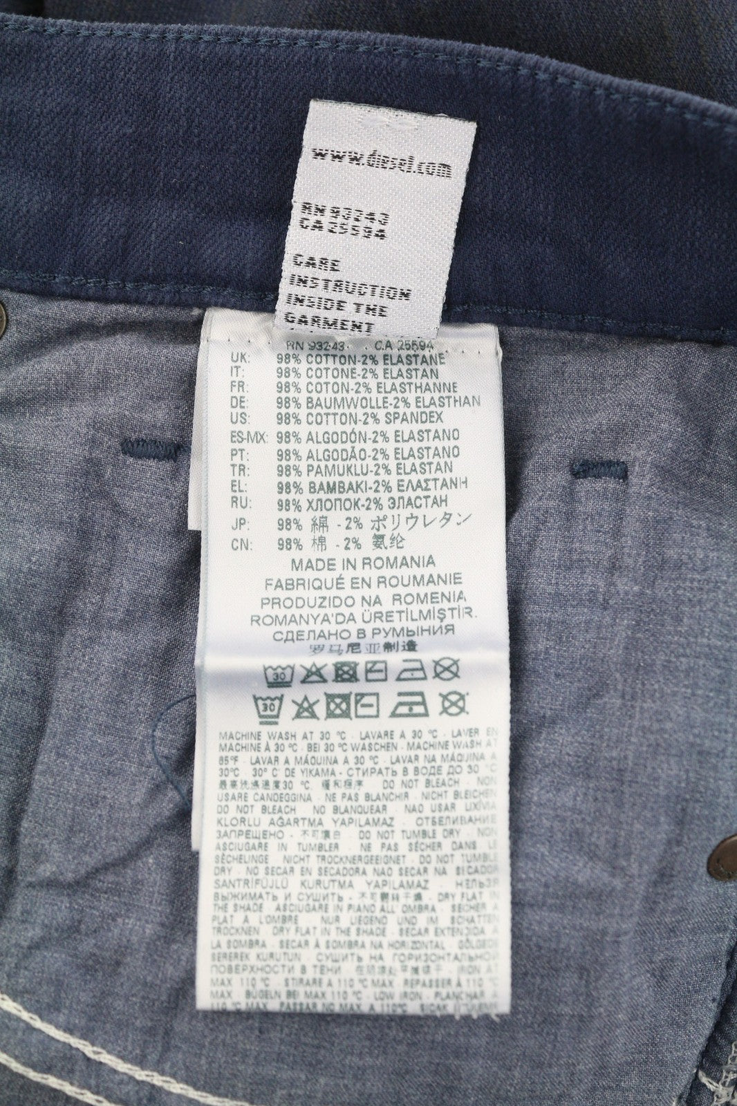 DIESEL D-Mharky-SP4 0078D Mens Jeans W32/L32 Slim Skinny  Blue Stretchy