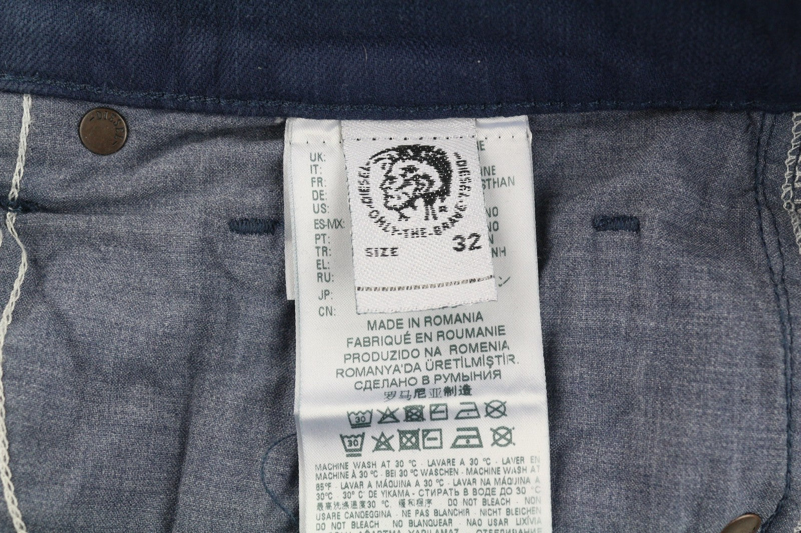 DIESEL D-Mharky-SP4 0078D Mens Jeans W32/L32 Slim Skinny  Blue Stretchy