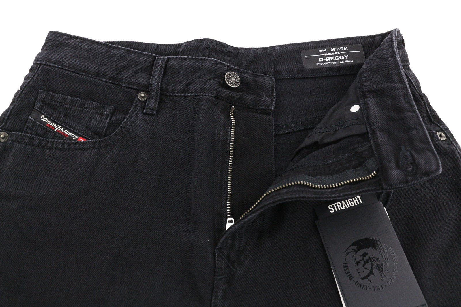 DIESEL D-Reggy 009RL Womens Jeans W27/L30 Straight  Black  Cotton Casual