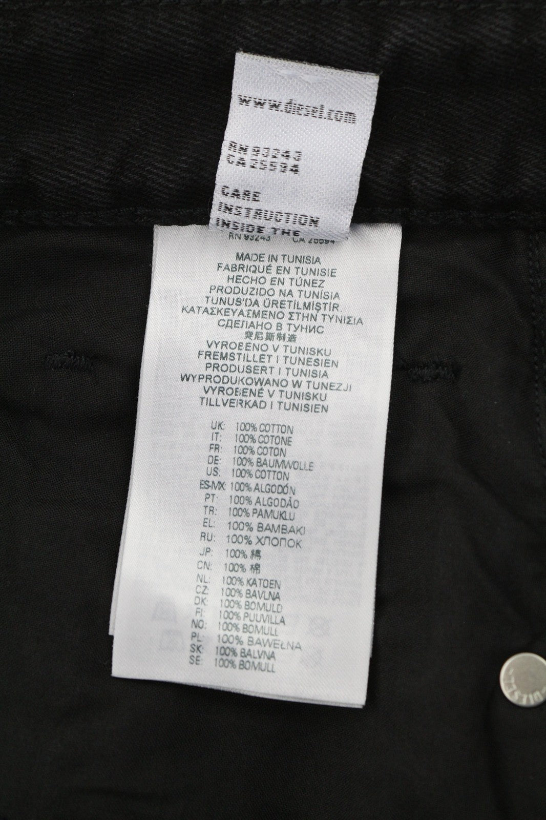 DIESEL D-Reggy 009RL Womens Jeans W27/L30 Straight  Black  Cotton Casual