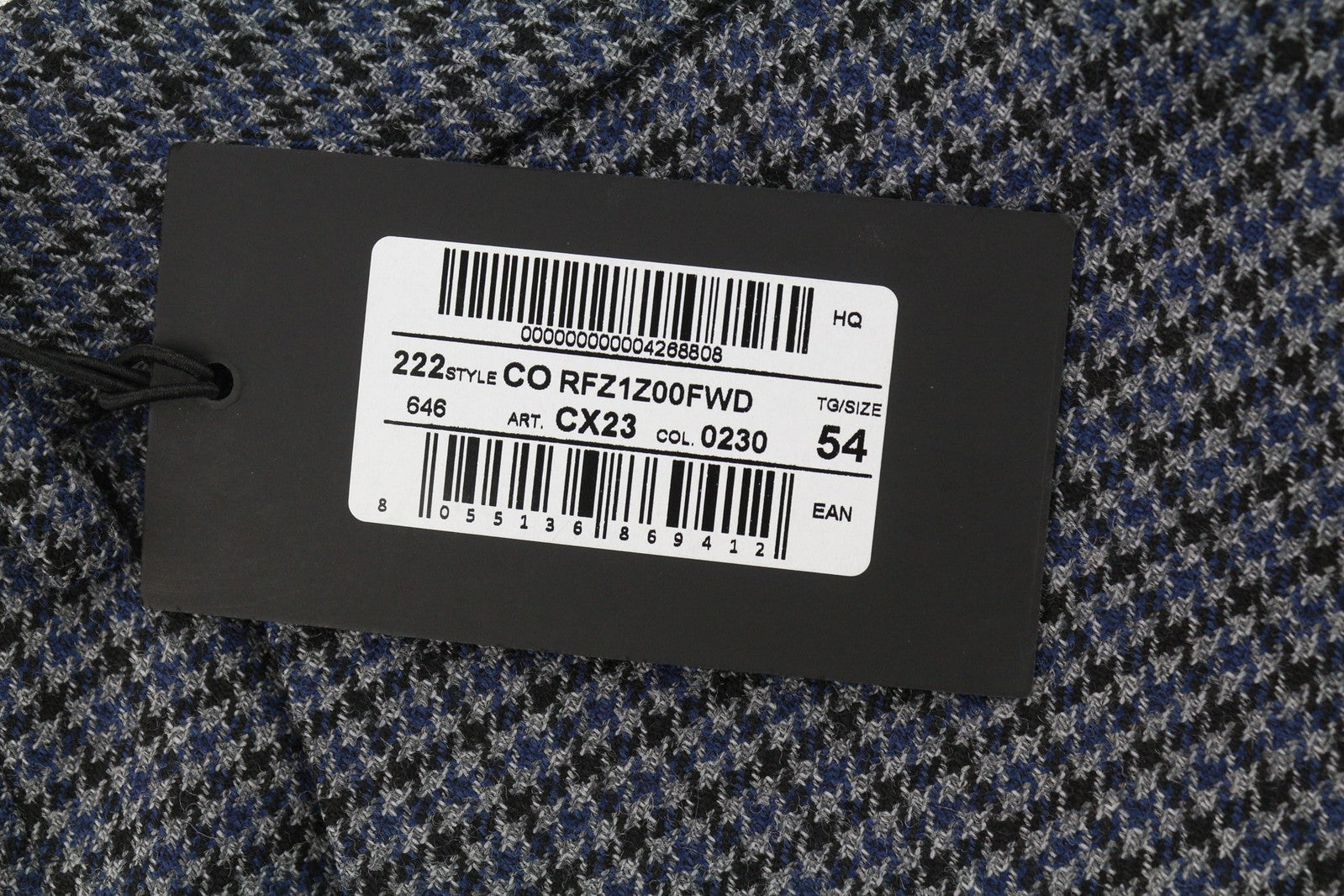 PT TORINO vyriškos kelnės 54 W39 Rebel mėlyna pilka raštuota grynos vilnos klostuota suknelė 