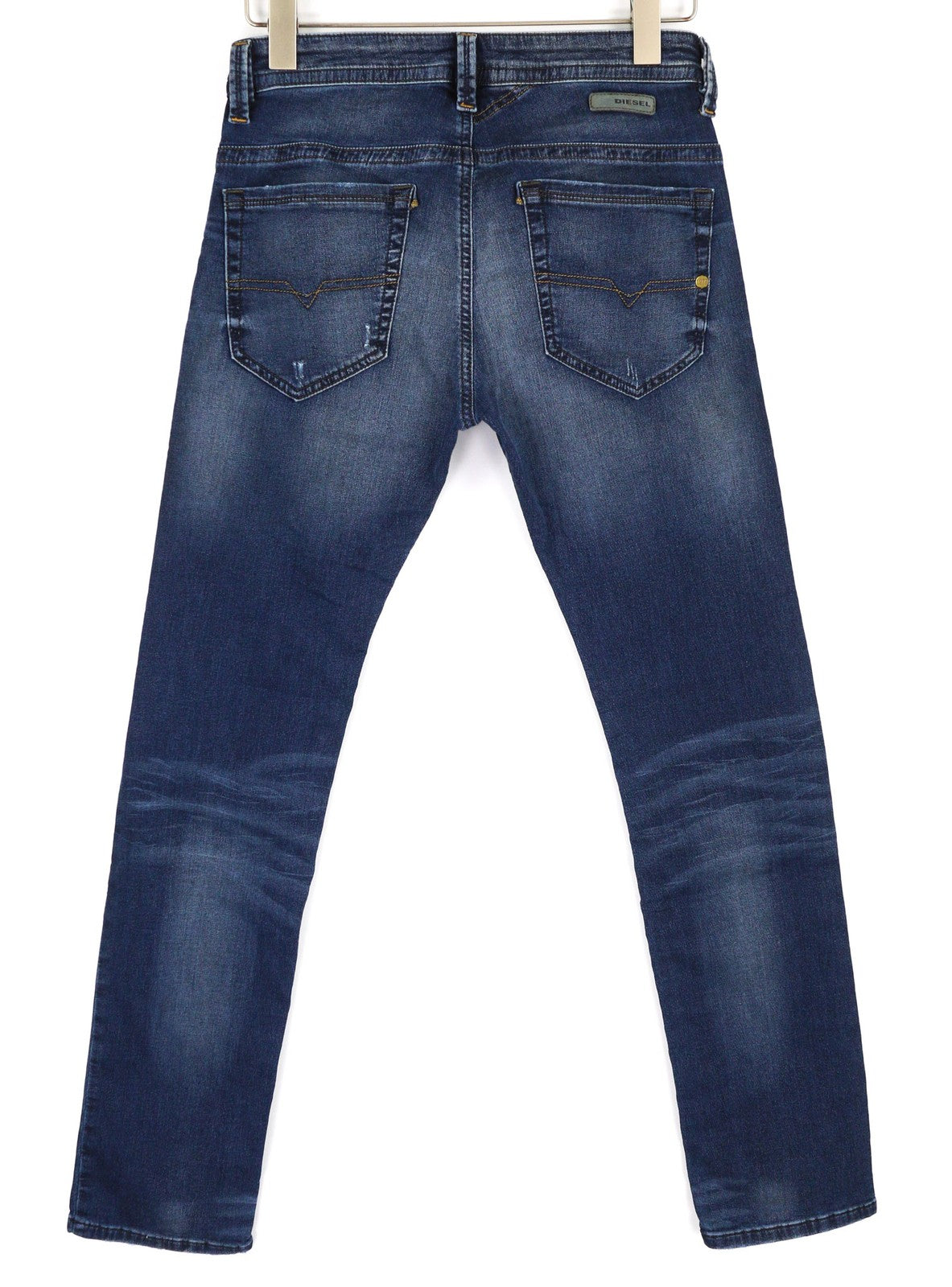 DIESEL Thavar-NE 0662L vyriški džinsai W28 Sweat Jogg Slim mėlyni, tamprūs, dėvėti 