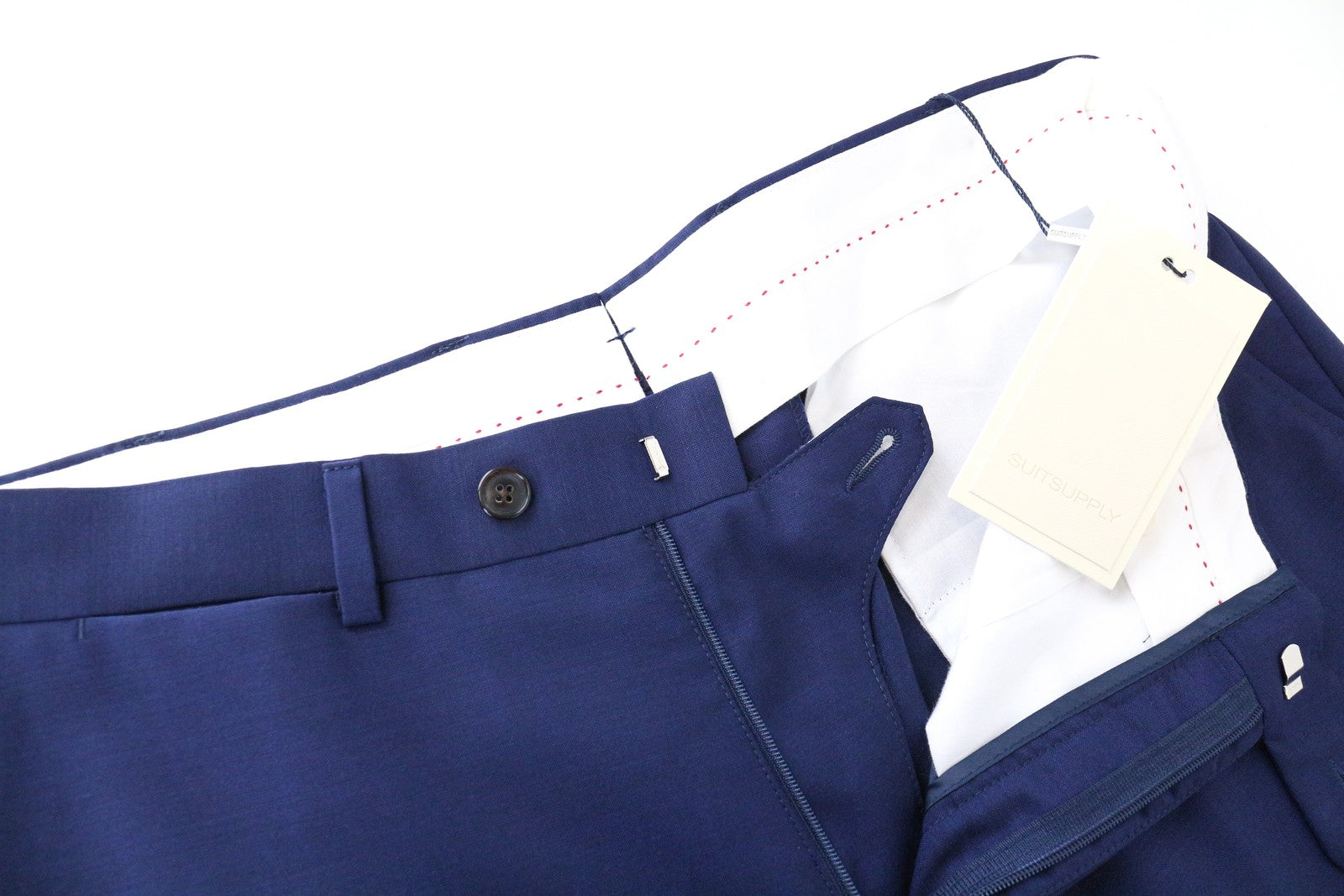 SUITSUPPLY Sienna Men's Trousers UK38S Wool Mohair Lined Pleated Melange Classic