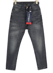 DIESEL D-Vider CB-NE 0090H vyriški džinsai W26 sportiniai jogginiai morkų mėlyni, tamprūs, skalbti 