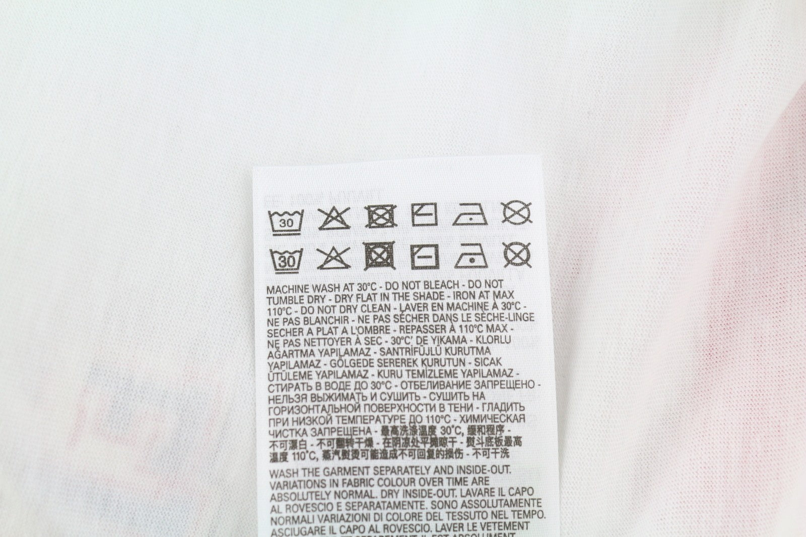 DIESEL T-Diegos-LS-K27 vyriški marškinėliai M balti medvilniniai ilgomis rankovėmis apvalios iškirptės trikotažo marškinėliai 