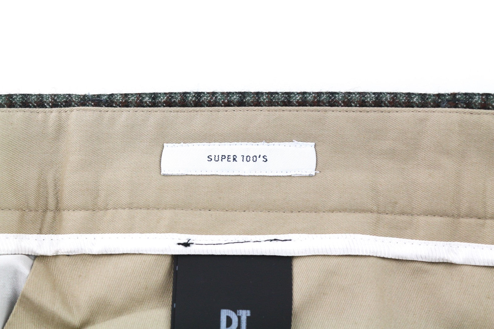 PT TORINO vyriškos kelnės 52 W37 Laisvės pilkai rudos raštuotos grynos vilnos klostytos 