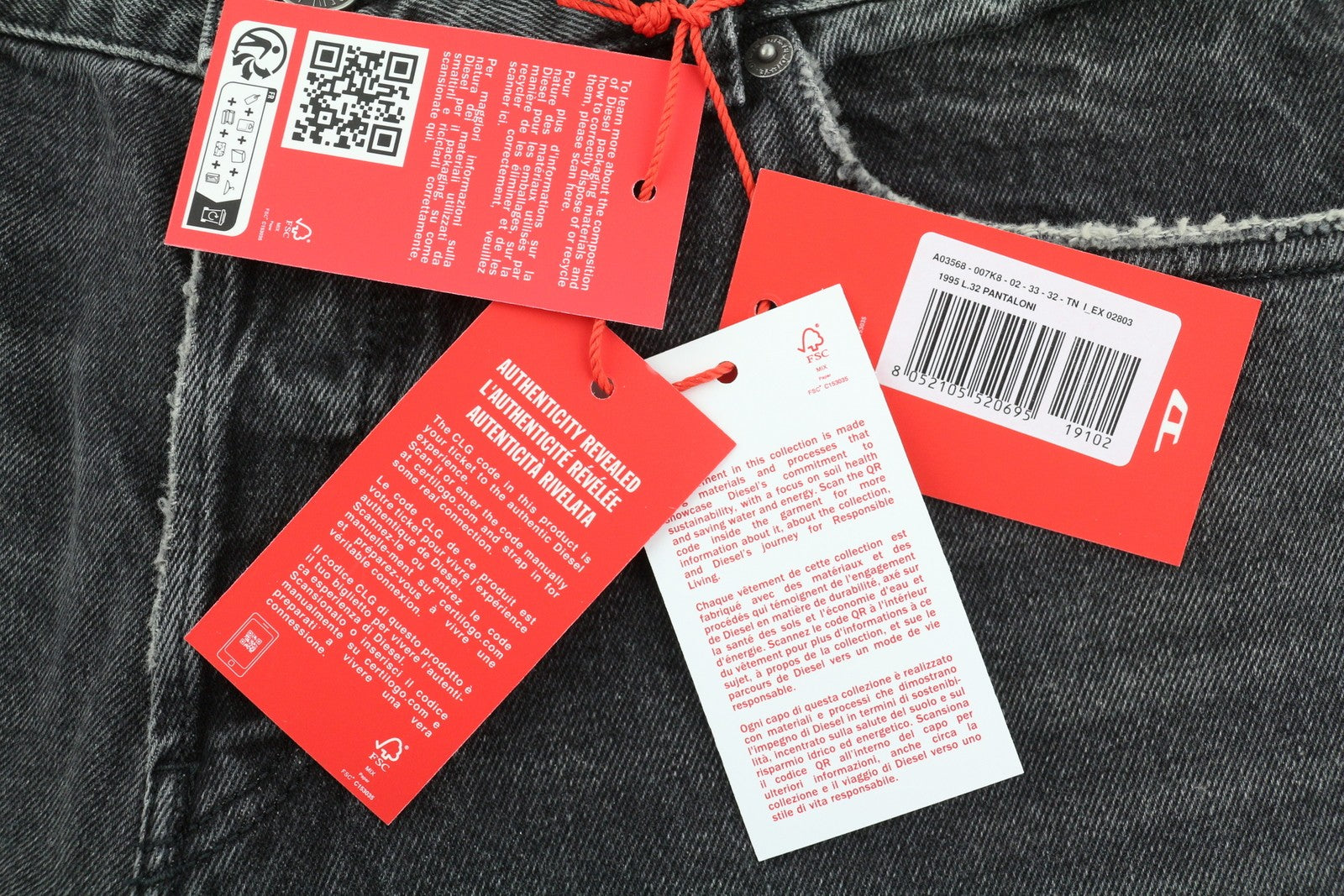 DIESEL 1995 D-SARK 007K8 vyriški džinsai W33/L32 Slim tiesūs, pilki, RMK 195 € 