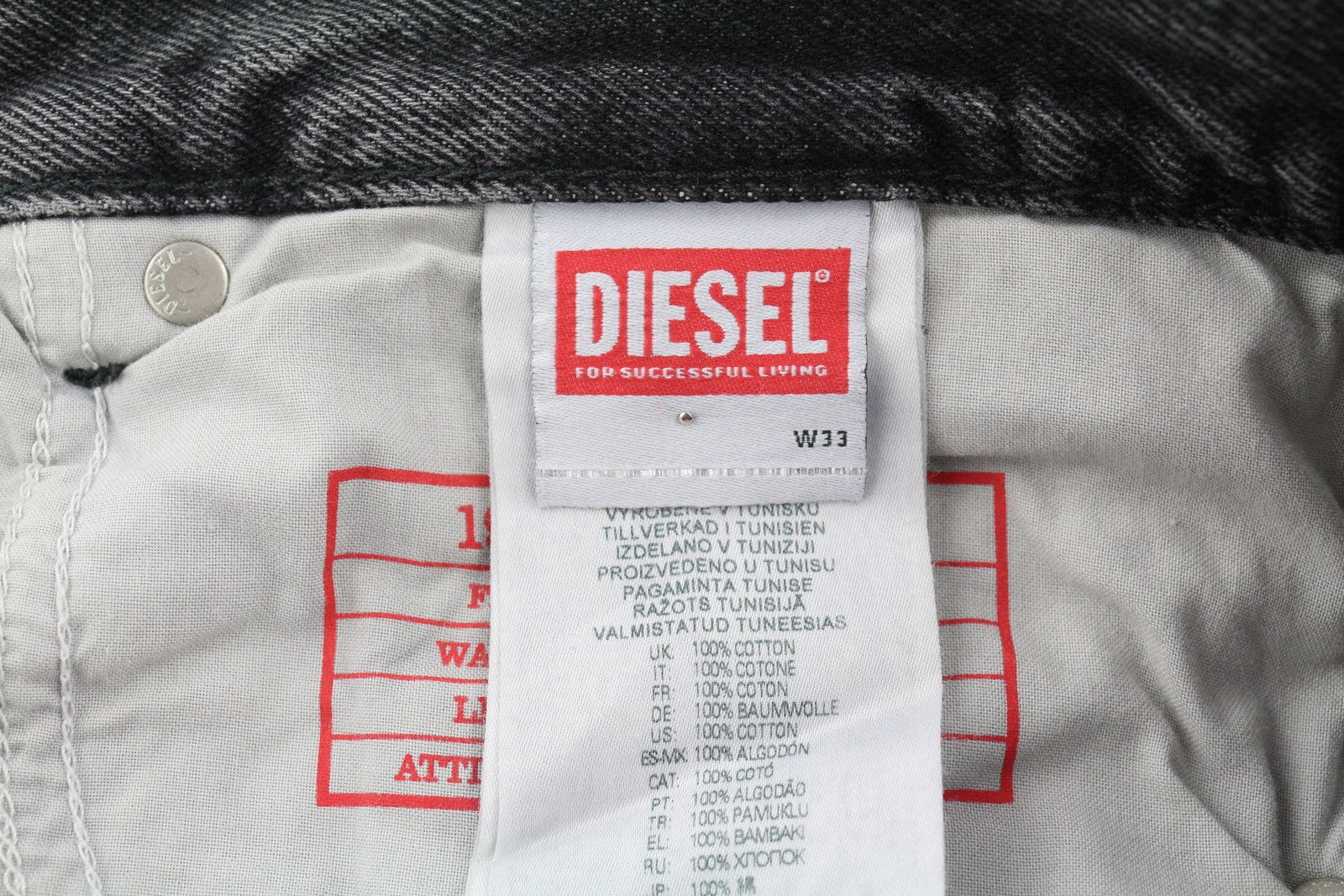 DIESEL 1995 D-SARK 007K8 vyriški džinsai W33/L32 Slim tiesūs, pilki, RMK 195 € 