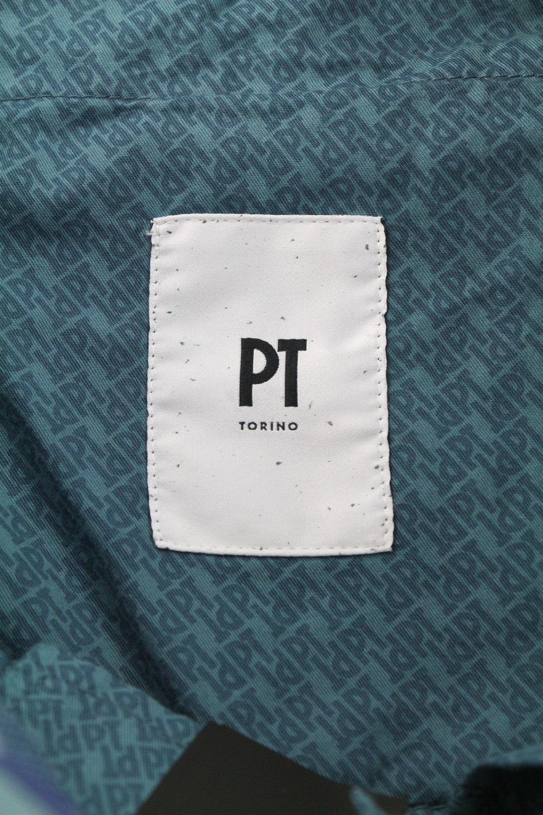 PT TORINO vyriškos kelnės 54 W38 aptemptos medvilninės tamprios mėlynos suknelės su klostuotu priekiu