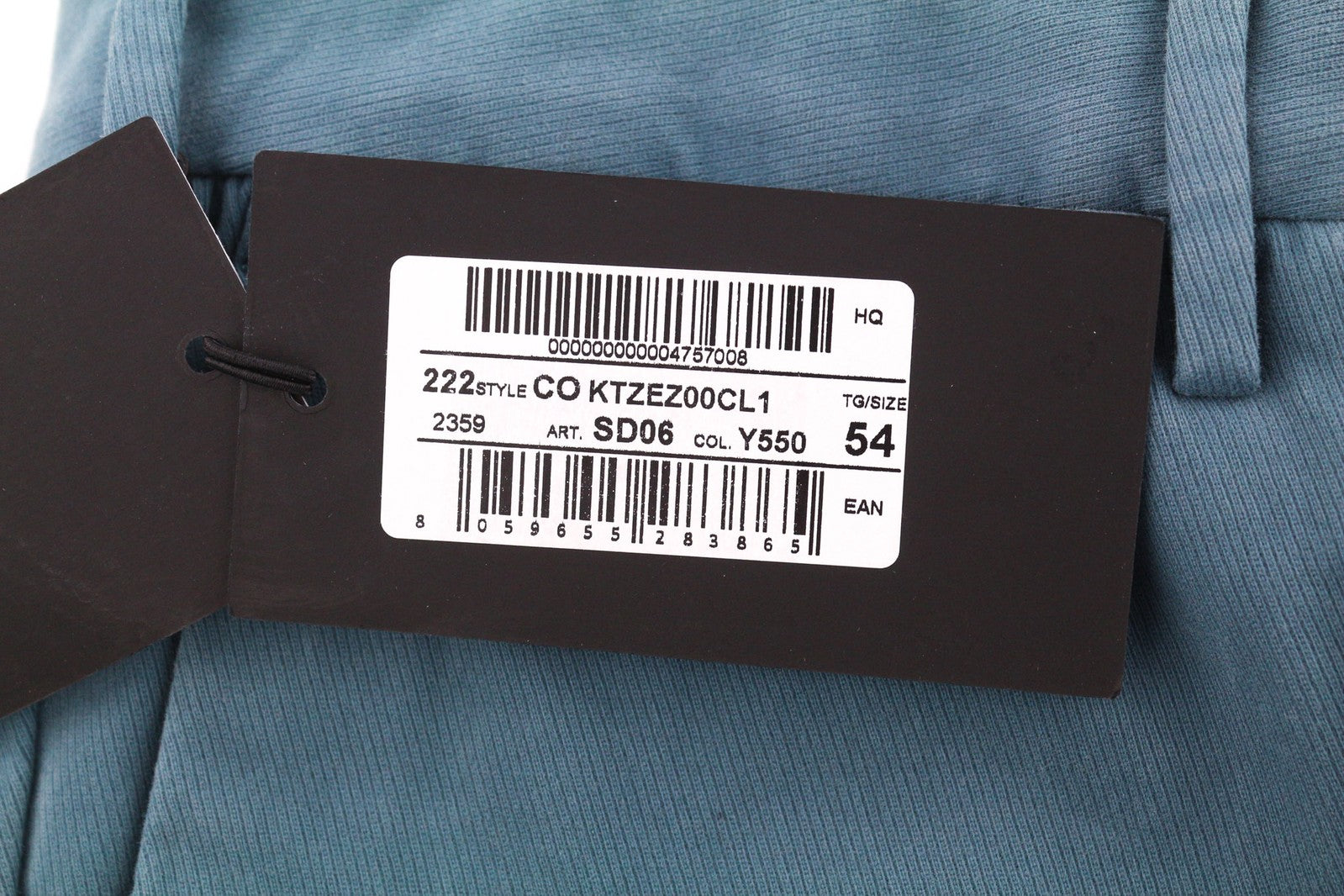 PT TORINO vyriškos kelnės 54 W38 aptemptos medvilninės tamprios mėlynos suknelės su klostuotu priekiu