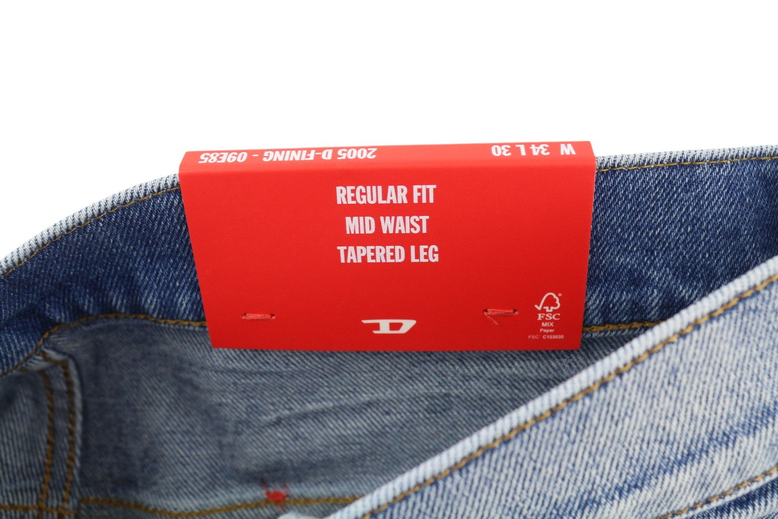 DIESEL 2005 D-Fining 09E85 vyriški džinsai W34/L30 Įprasti siaurėjantys skalbtos mėlynos spalvos RMK 295 € 