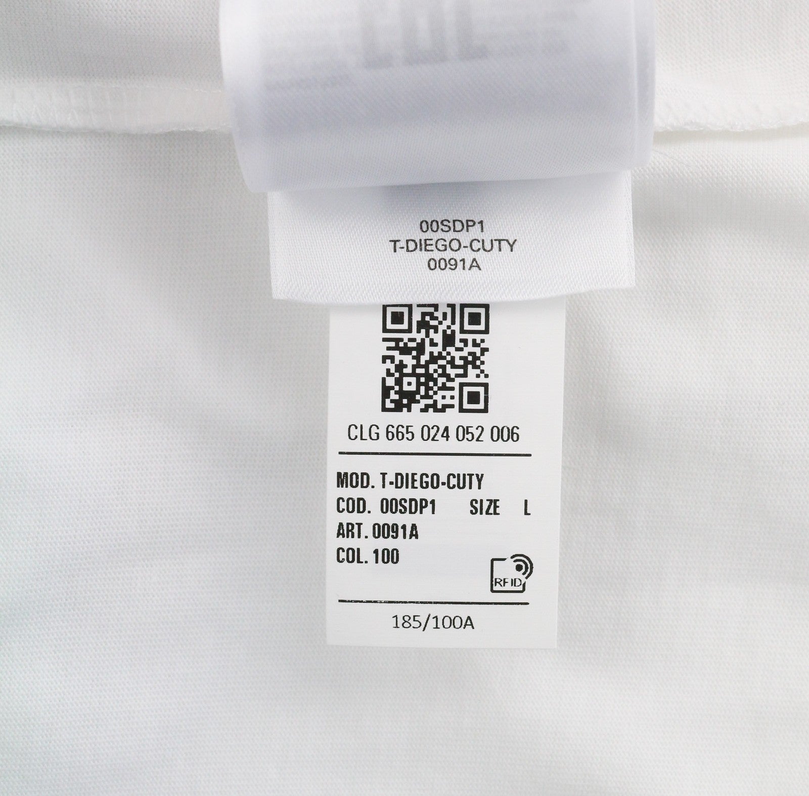 DIESEL T-Diego-Cuty vyriški marškinėliai L ilgio, trumpomis rankovėmis, apvalia apykakle, laisvalaikio stiliaus trikotažas