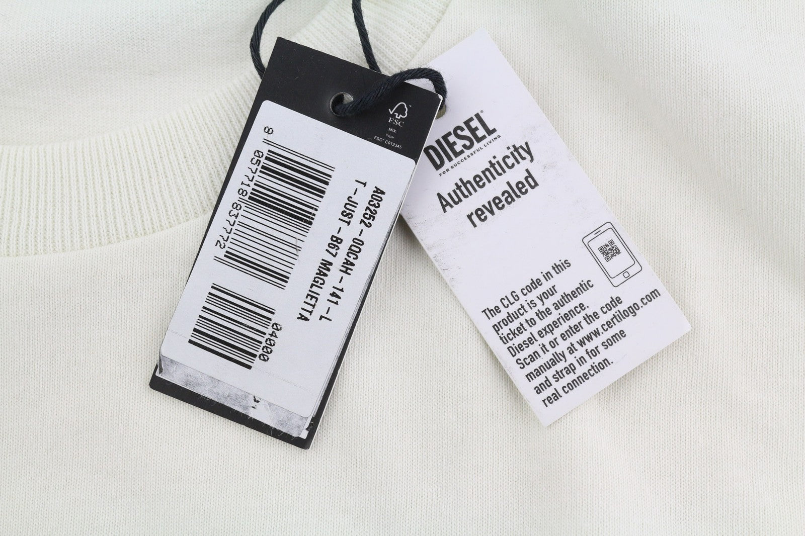 DIESEL T-Just-B67 vyriški marškinėliai su trumpomis rankovėmis, apvalia apykakle ir trikotažu L dydžio 