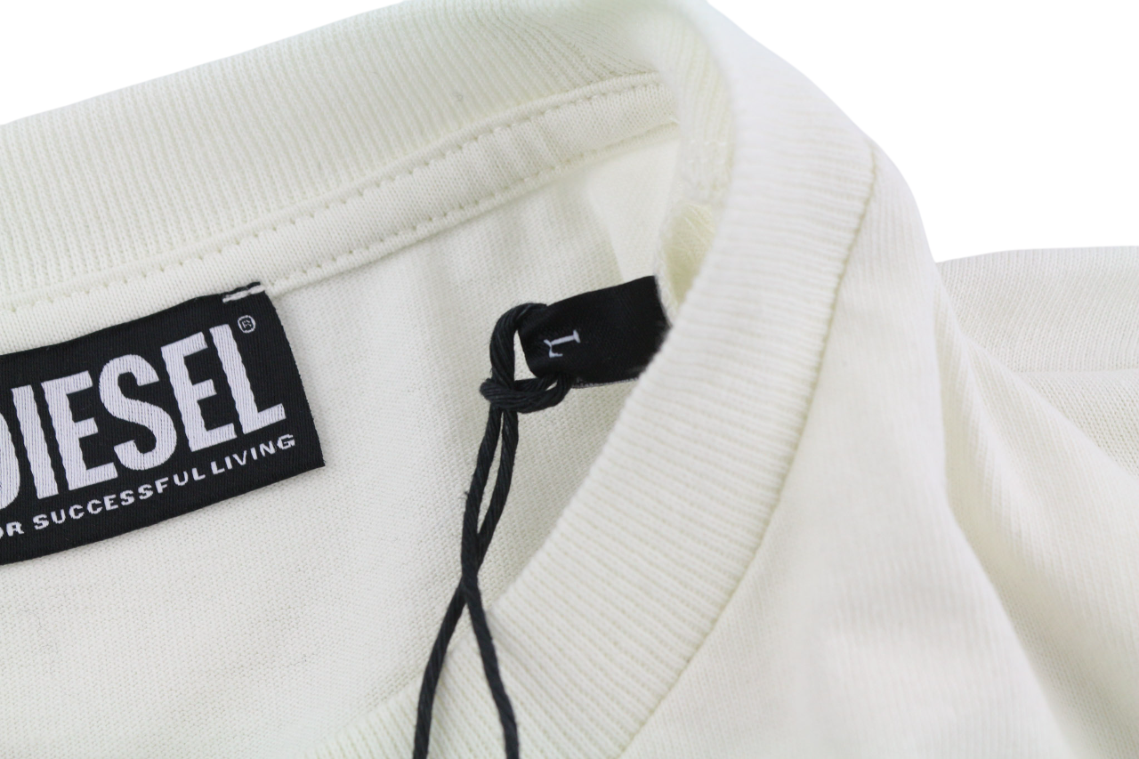 DIESEL T-Just-B67 vyriški marškinėliai su trumpomis rankovėmis, apvalia apykakle ir trikotažu L dydžio 