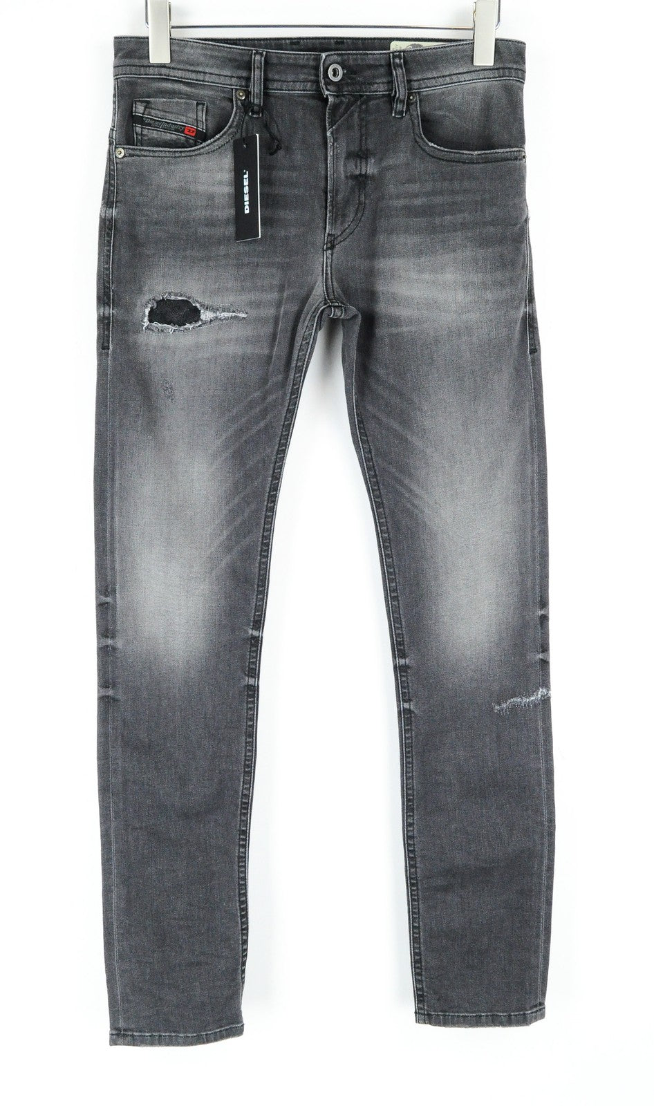 DIESEL Thommer R266U vyriški džinsai W29/L32 Slim Skinny pilki tamprūs medvilniniai džinsai 