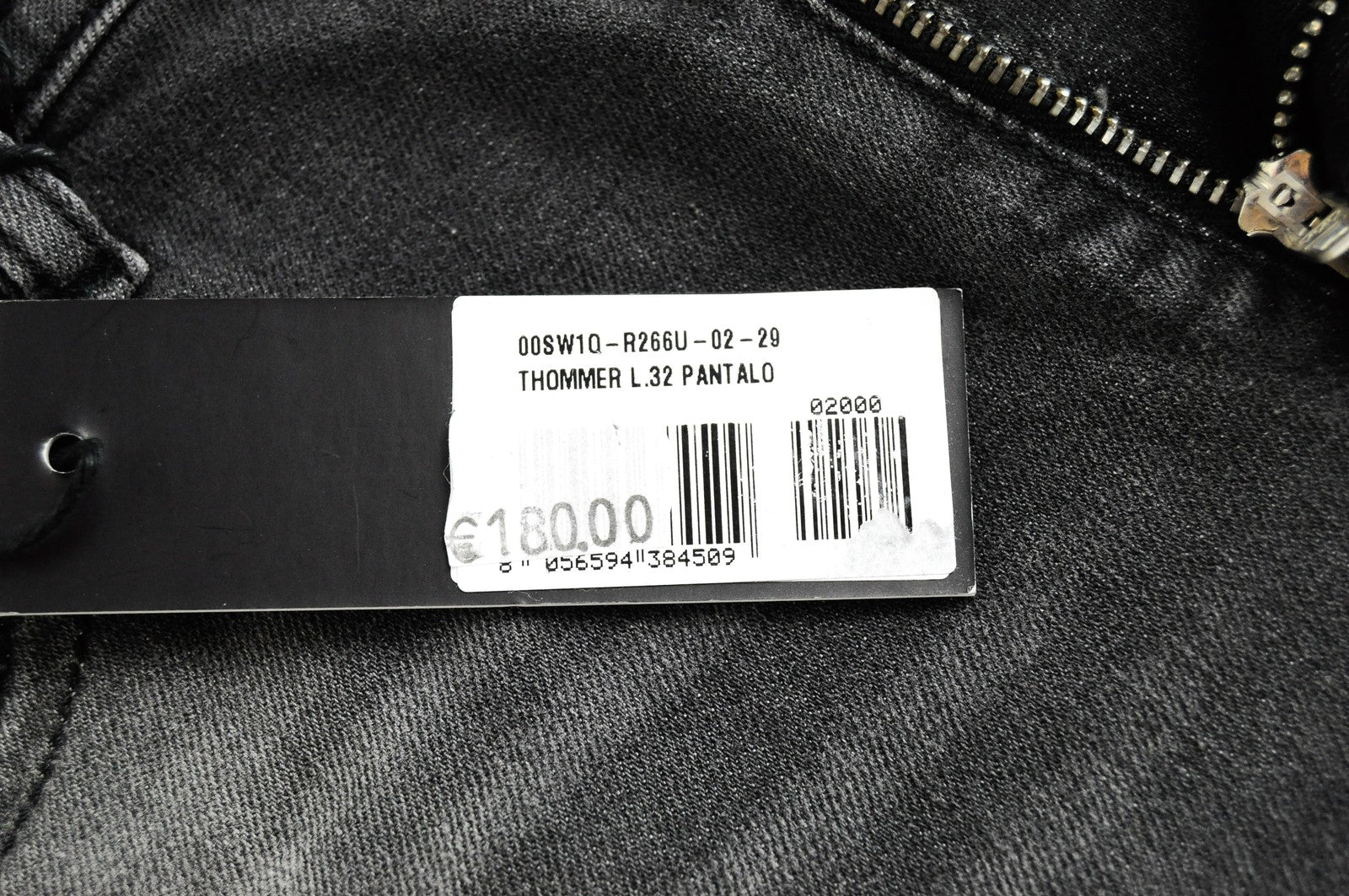 DIESEL Thommer R266U vyriški džinsai W29/L32 Slim Skinny pilki tamprūs medvilniniai džinsai 