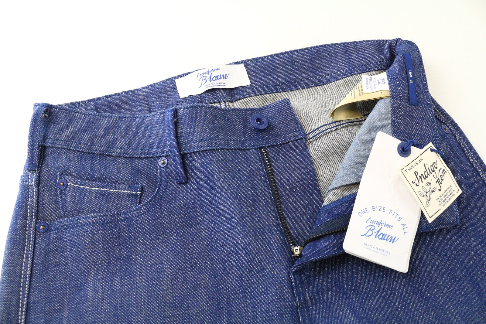 SCOTCH & SODA Blauw Men's Jeans ~W30/L30 Indigo Slim Hem Casual Zip-Fly