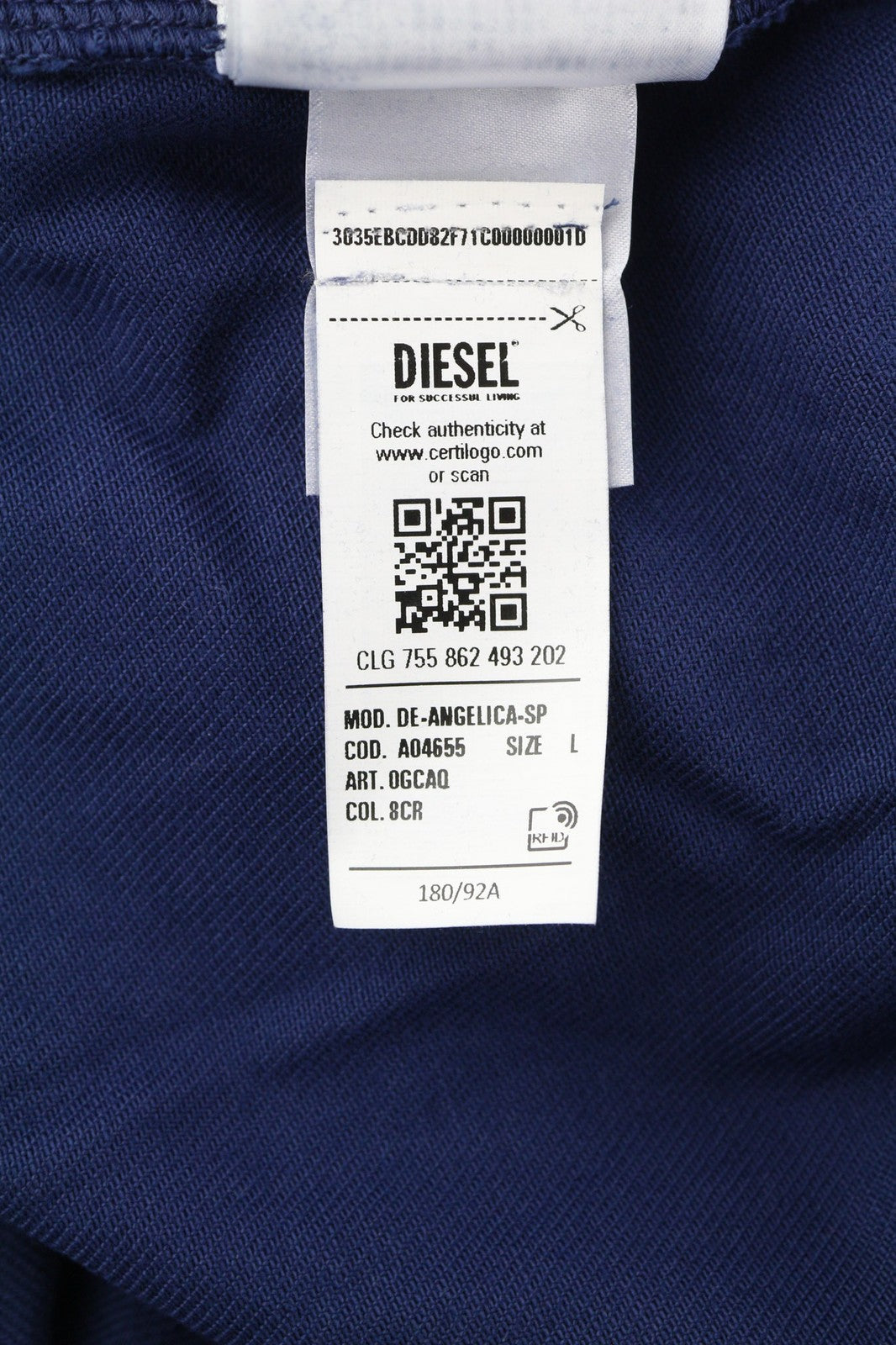 DIESEL De-Angelica-SP moteriška suknelė L ilgio rankovėmis, su užtrauktukais ir kišenėmis, džinsinė, RRP 295 € 