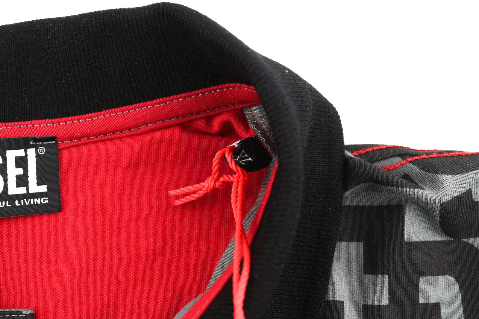 DIESEL T-Smith-Mon Polo vyriški marškinėliai XL dydžio trumpomis rankovėmis, juodi, medvilniniai, RRP 150 € 