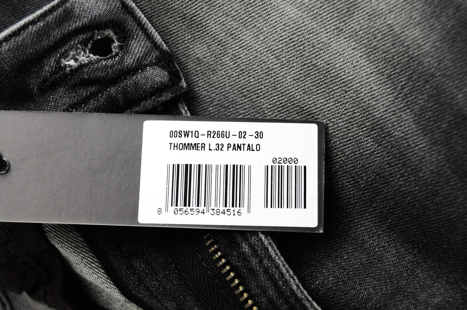 DIESEL Thommer R266U vyriški džinsai W30/L32 Slim Skinny Fit pilki skalbti džinsai 