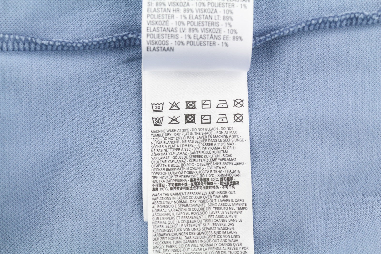 DIESEL T-Aragon Mens T-Shirt 2XL Short Sleeve Polo Half Zip Light Blue RRP€150