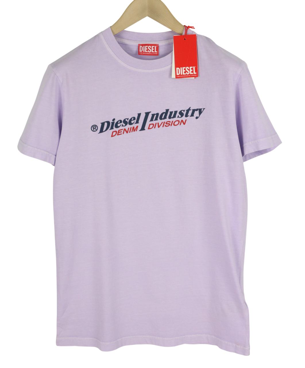 DIESEL T-Diegor-Ind Mens T-Shirt M Short Sleeve Crew Neck  Purple RRP€90