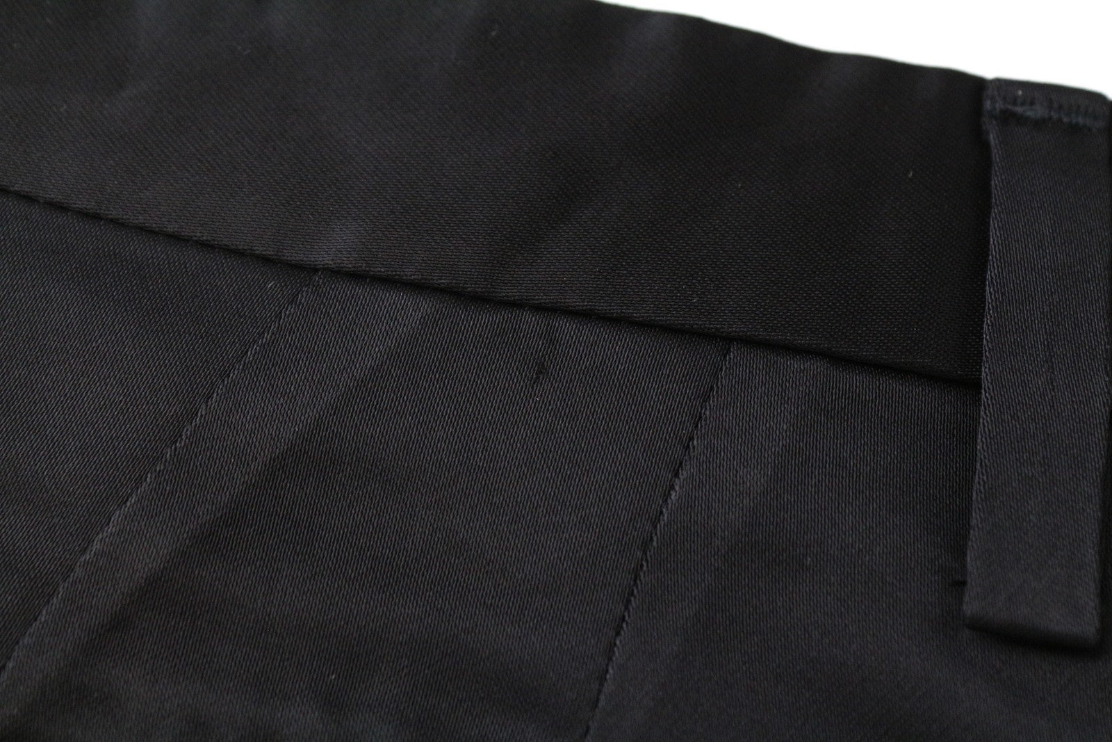 RICHMOND Men's Trousers 48 Slim Fit Black Pleated Zip-Fly Solid Chino Style